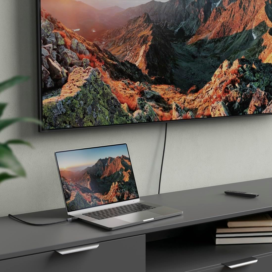 Hama German High Speed HDMI&trade; Cable, Plug-Plug, 8K, Ethernet, Fabric, Gold-Plated, 1.5 M image number 1