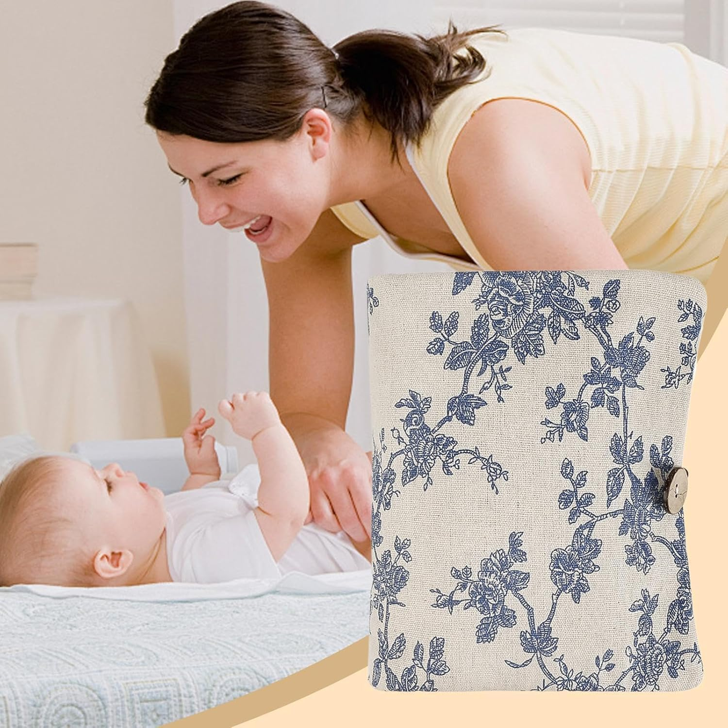 Nappy Storage Bag, Baby Diaper Bag - Portable Multifunctional Nappy Storage Bag with Multiple Pockets - Pockets Nursery with Handle Storage Bag for Wipes, Nappies image number 1