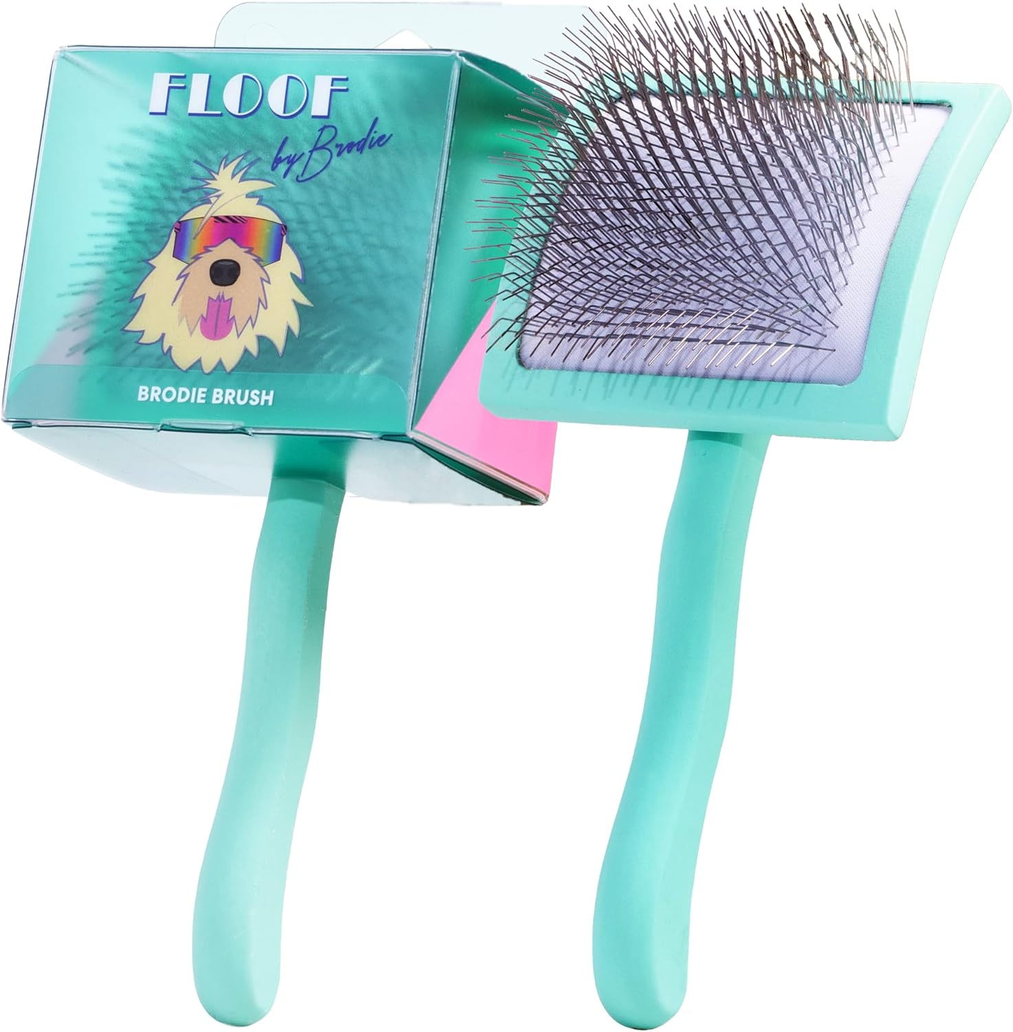 Floof by Brodie Dog Brush - Slicker for Shedding and Grooming - Best for Long Haired Dogs and Pets image number 2