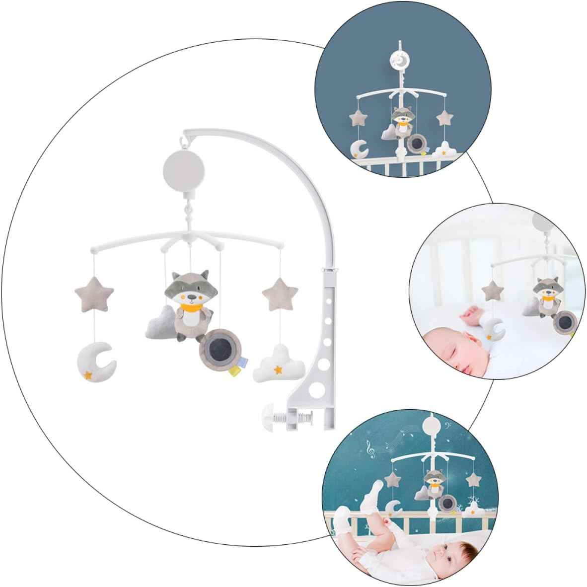 MERRYHAPY Rotate Music Ring Hanging Toys Crib Pendant Educational Plaything Safe for Boy Girl image number 2