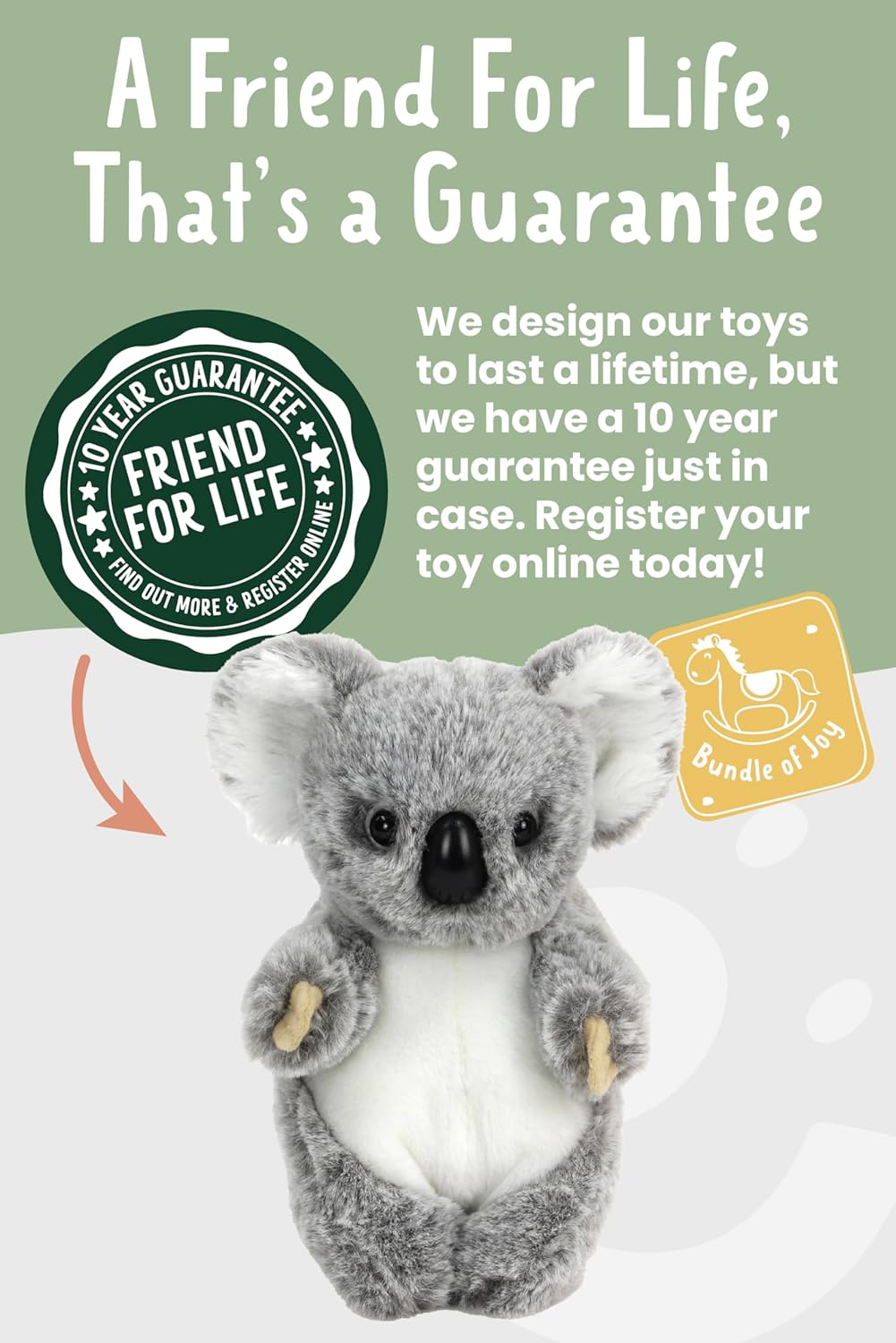 Living Nature Baby Koala Stuffed Animal Plush Toy | Fluffy and Cuddly Jungle Animal | Soft Toy for Newborns and Babies | Naturli Eco-Friendly image number 2
