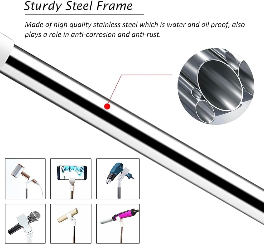 ASSYA Hands-Free Hair Dryer Stand, Height Adjustable, 360-Degree Rotation, Stable Base, Suitable for Home, Hair Salon, Pet Shop image number 4