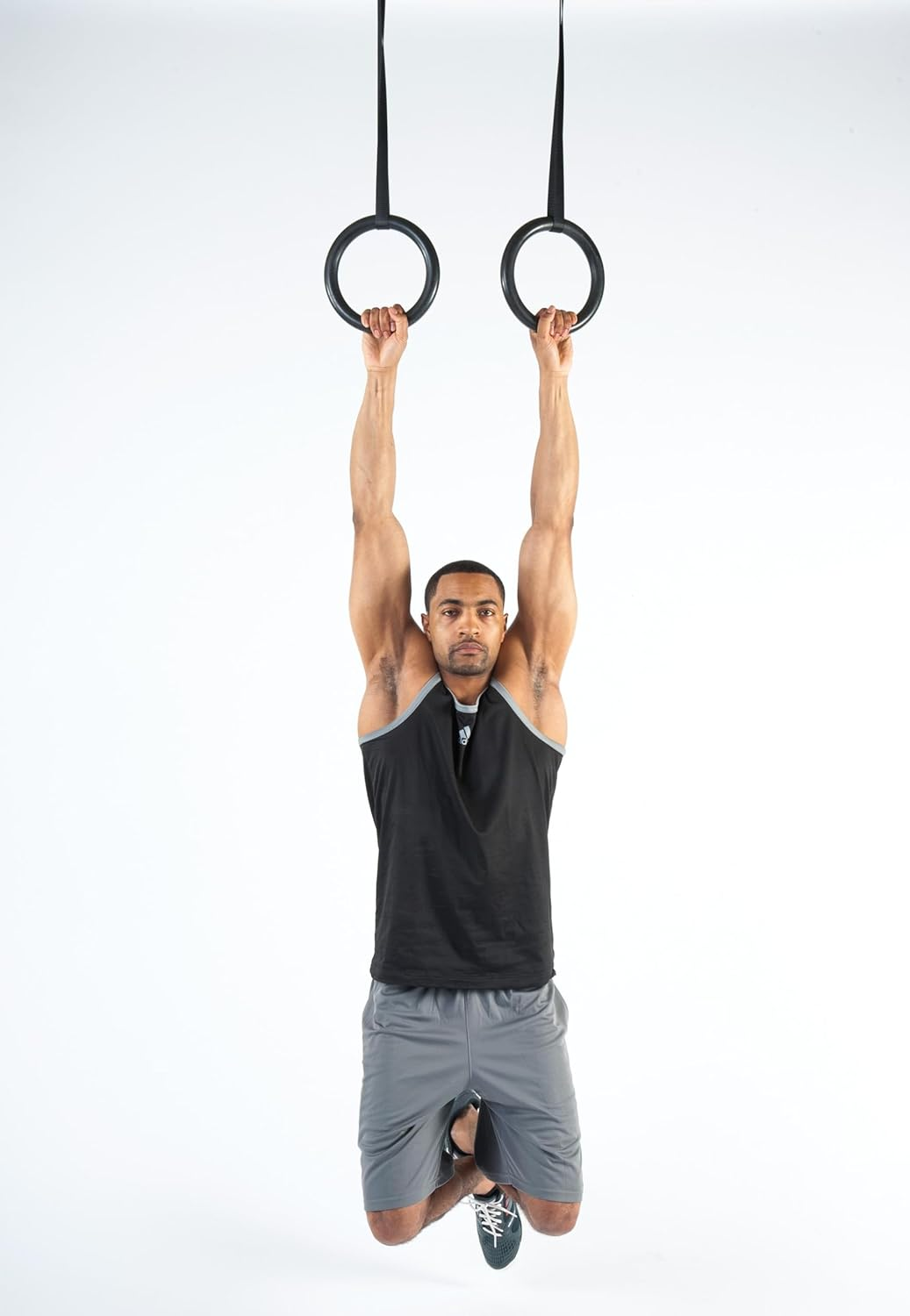 Black Mountain Products Multi-Use Exercise Gymnastics Rings, Black image number 1