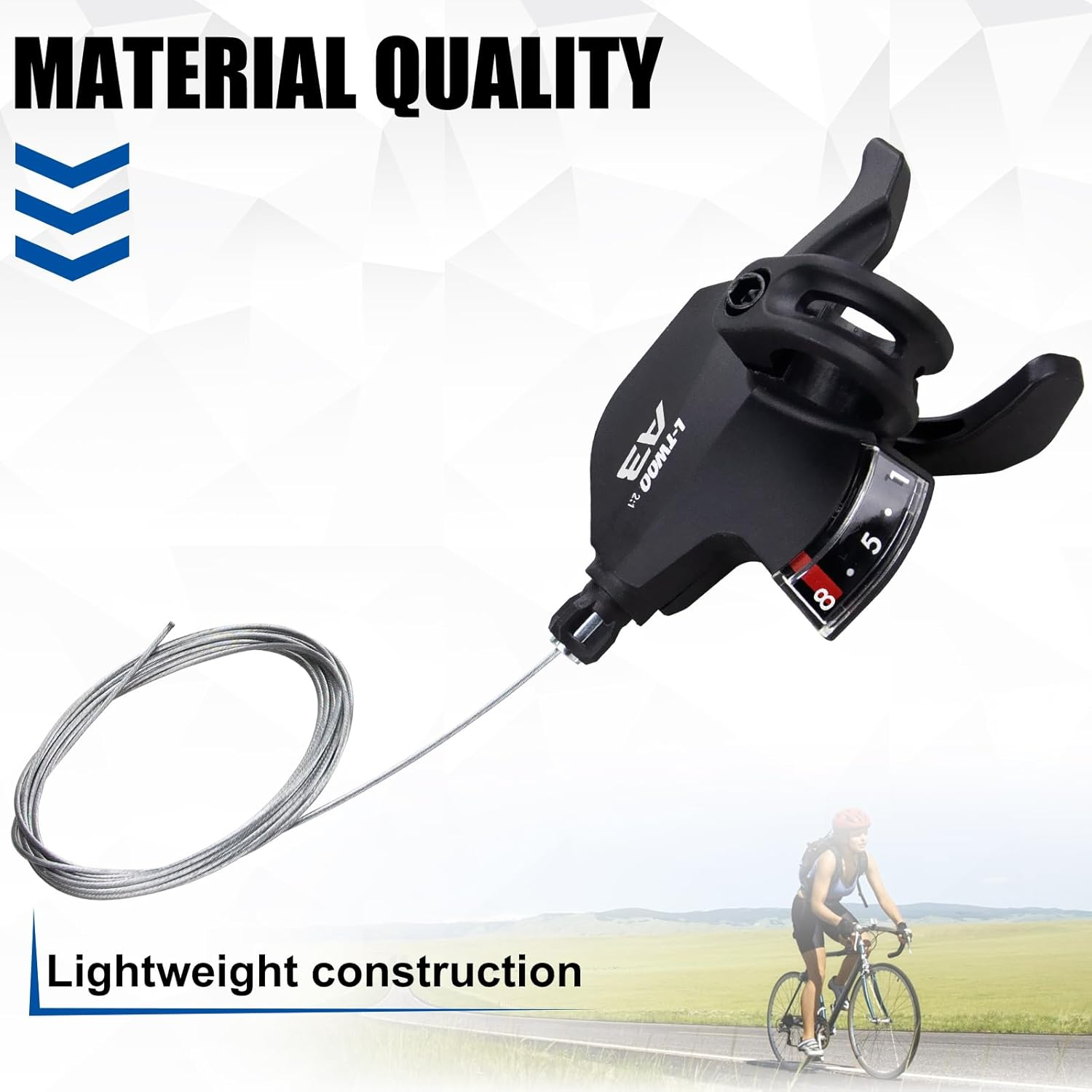 WEEROCK Bike Shifter Lever 8 Speeds Right Thumb Gear Shift Lever for Mountain Bicycle - 3X7 Speed image number 4