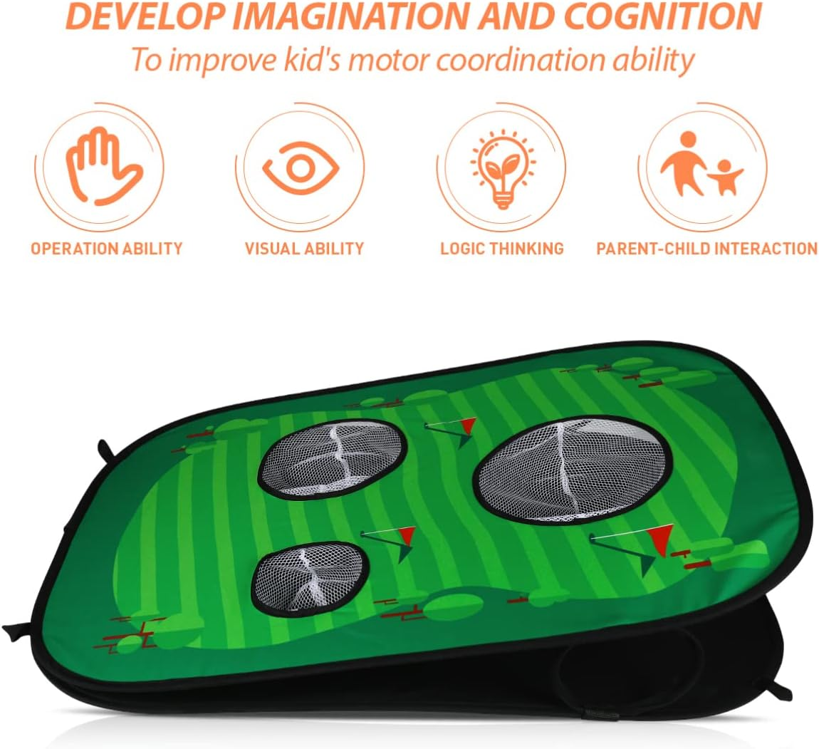 Outdoor Golf Chipping Net Game Set Foldable Practice Training Golfing Net image number 5