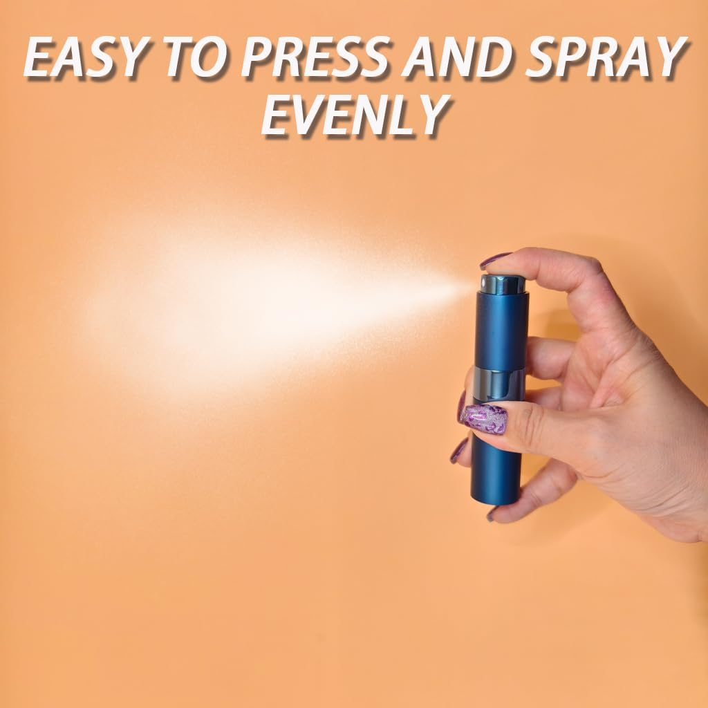 8ML Mini Travel Perfume Atomiser - 2Pcs Refillable Spray Bottles for Holiday & Travel - 2Pcs image number 5