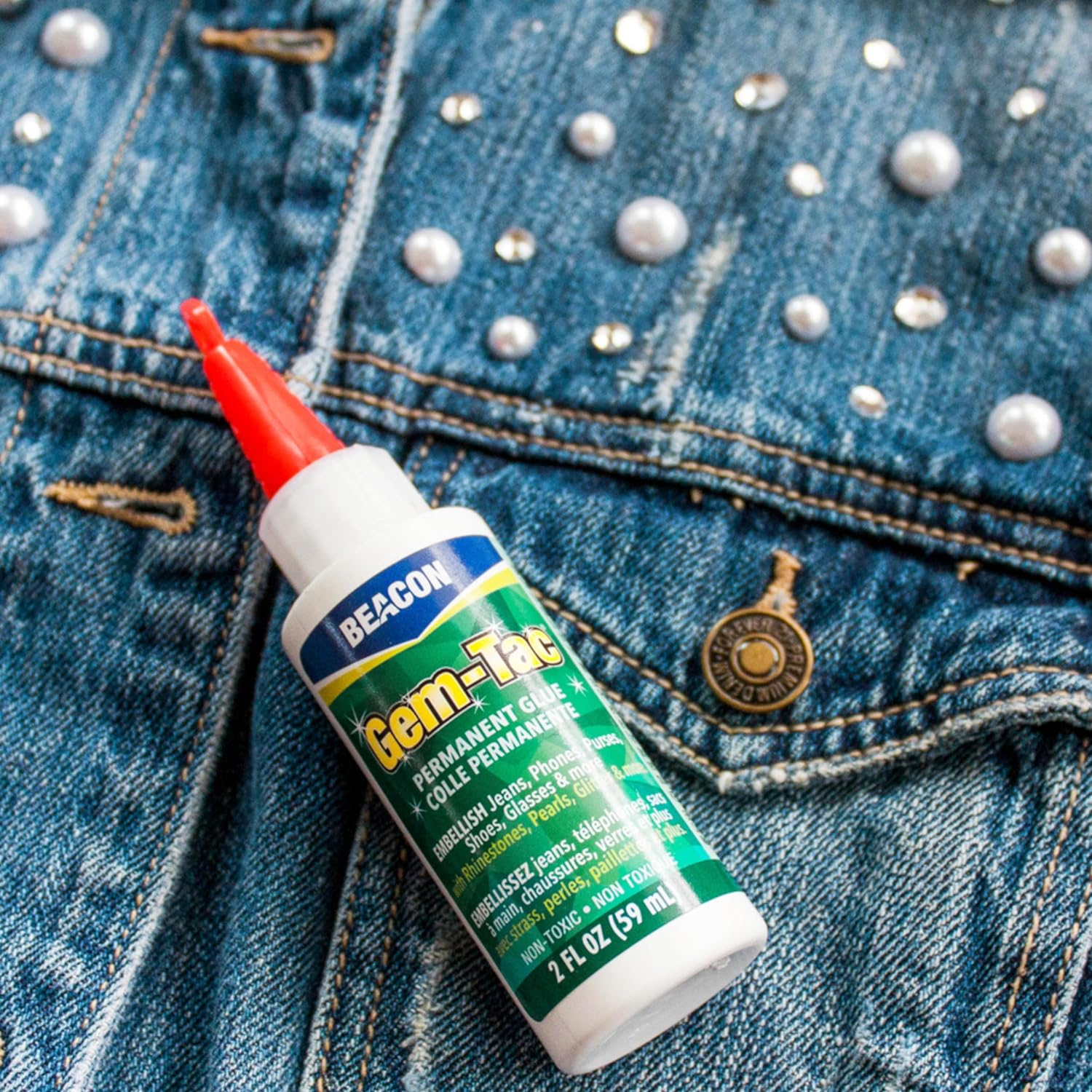 Gem-Tac 59 Ml Medium Dries Bottle, Clear, White