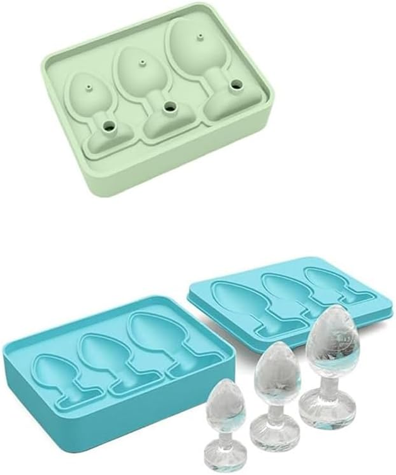 Adult Novelty Ice Cube Trays, Adult Prank Ice Cube Mold,Large Thicked Silicone Fun Shapes Ice Mold for Whiskey Cocktails,Brandy and Juice Beverages (Blue)