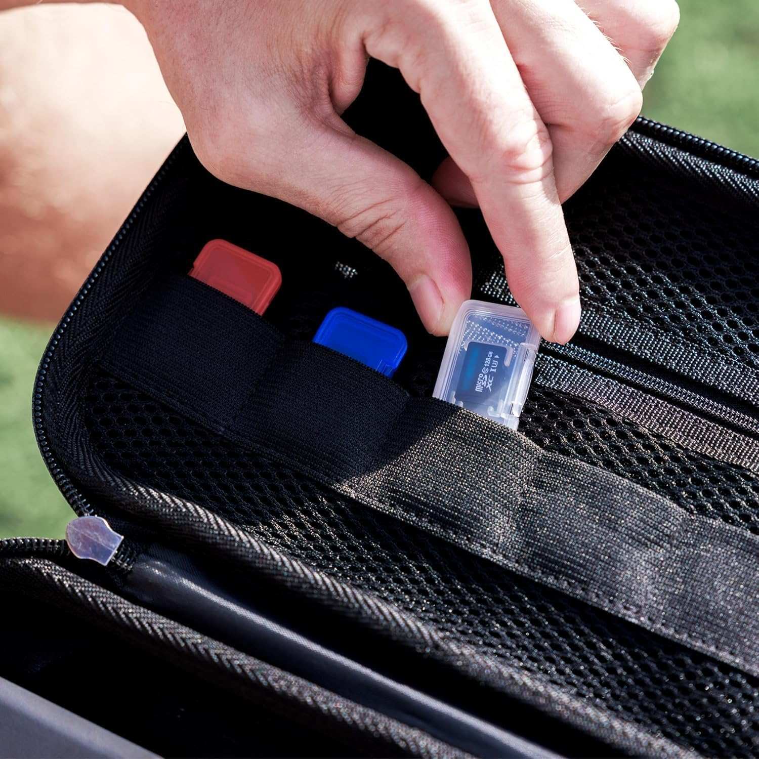 Hard Shell OSMO Pocket 3 Case, Water-Resistant Portable EVA Protective Bag with Long Shoulder Strap for DJI OSMO Pocket 3 Creator Combo, Pocket 3 Accessories Storage Carry Case for Travel & Outdoor