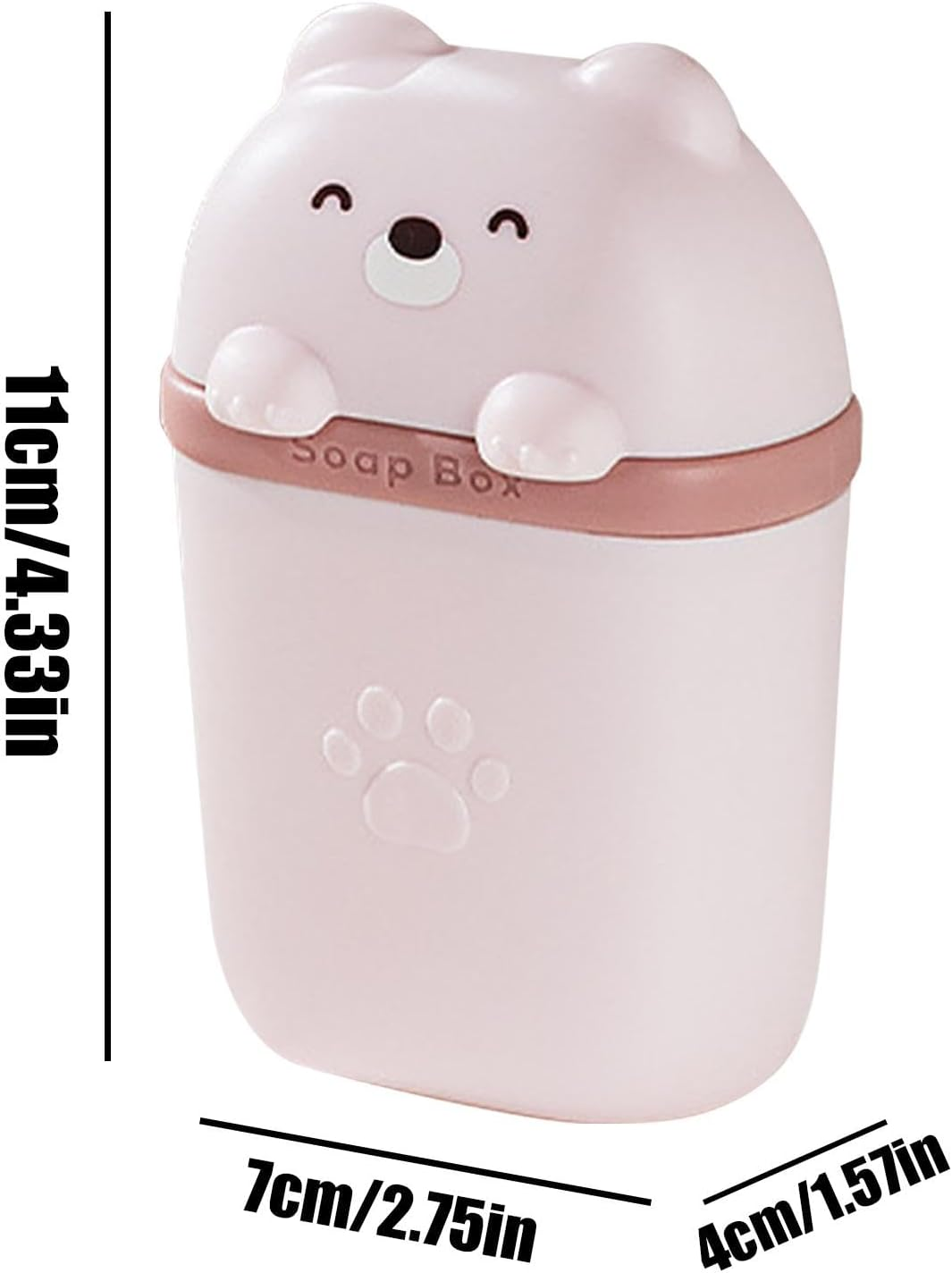 Travel Shampoo Bar Container - Cute Bear Shaped Portable Shampoo Bar Case - Efficient Drain Hole Design Shampoo Bar Holder for Gym - Yellow image number 7