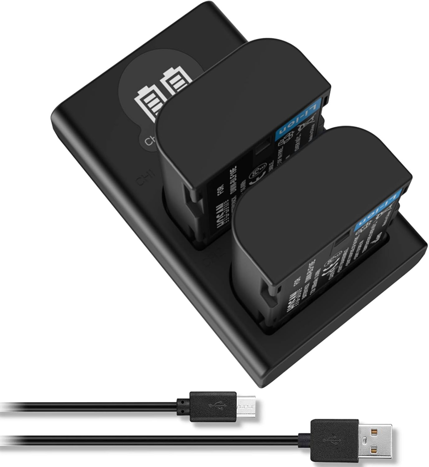 DMW-BLF19 DMW-BLF19E Battery (2 Pack) and Dual USB Charger Kit for Lumix DMC-GH3 DMC-GH3A DMC-GH3H DMC-GH4 DMC-GH4H DC-GH5 DC-GH5S DC-G9 image number 5