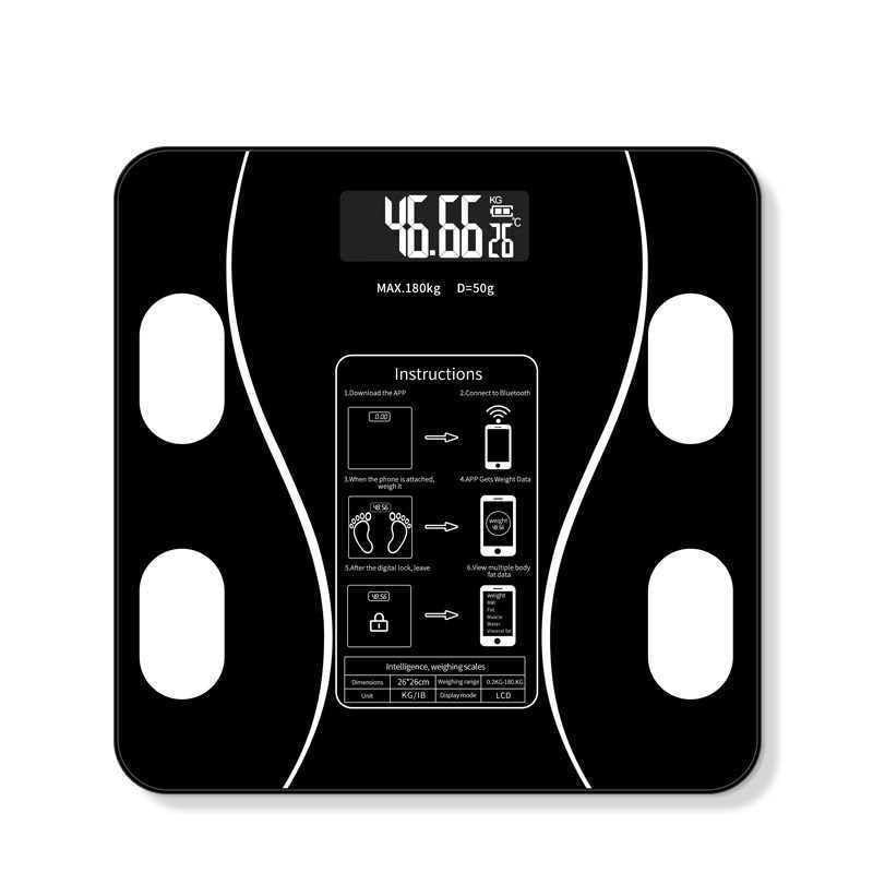Bluetooth Smart Body Fat Scale &ndash; Digital Bathroom Scale with USB Recharge, Tempered Glass & Large LED Display &ndash; Slim Fitness Scale for Weight Tracking, Health Monitoring & Home Use &ndash; Black image number 3