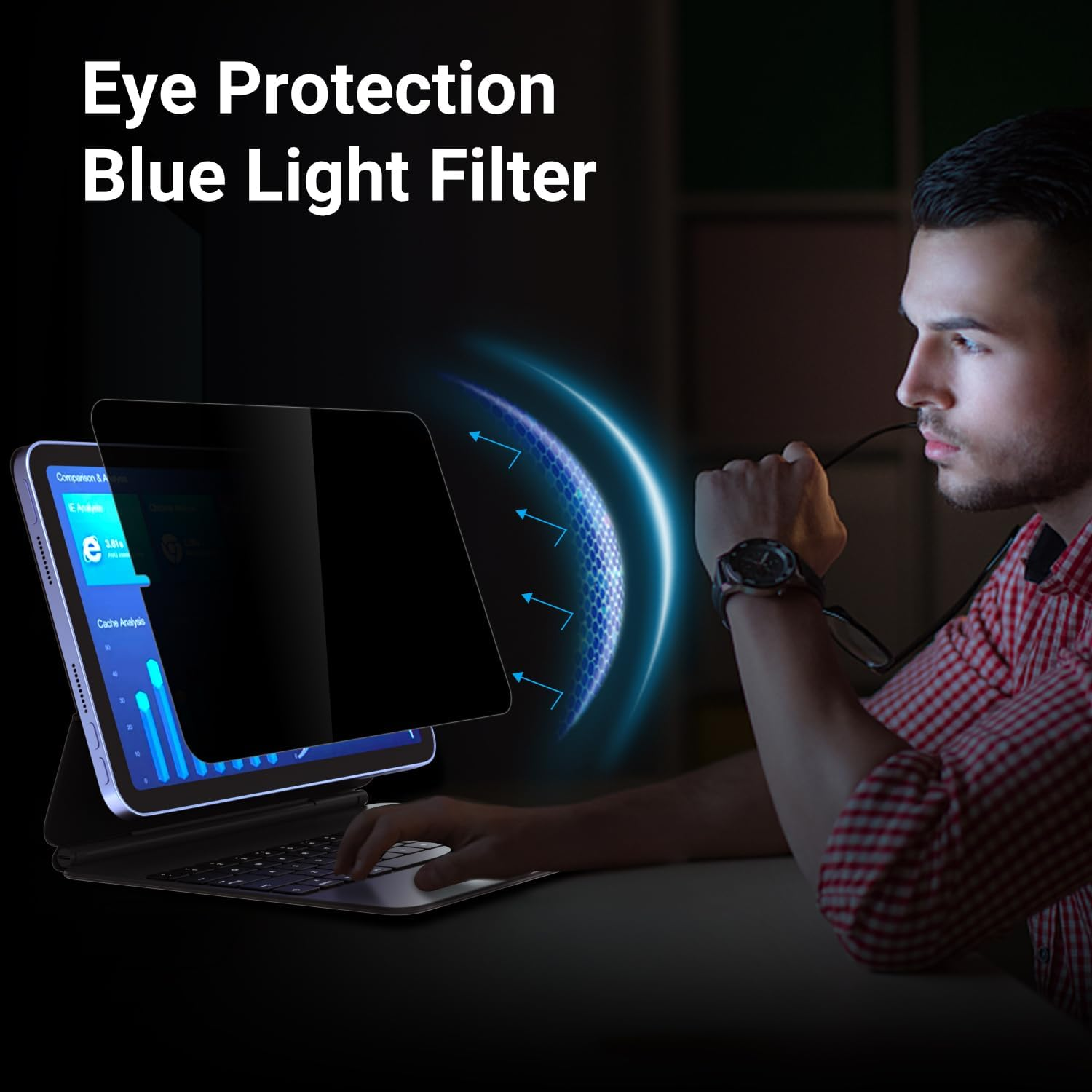 ZOEGAA Privacy Screen Protector for Ipad Mini 7(2024,A17 Pro 7Th Gen) /Ipad Mini 6(2021,6Th Gen),Anti Blue Light Anti-Spy Matte Screen Film Guard Screen Protector for 8.3