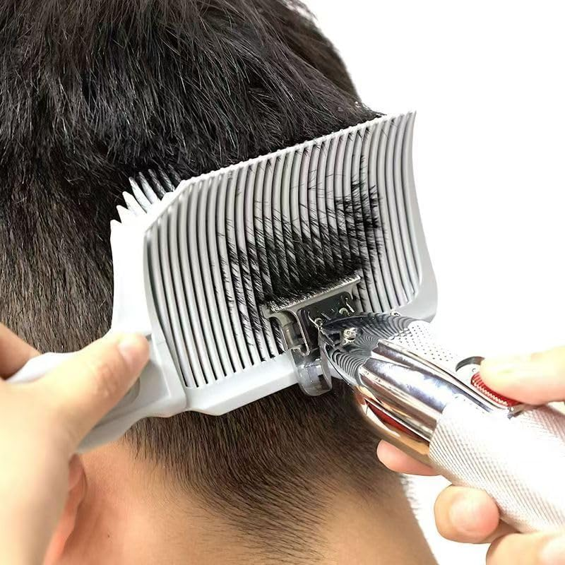 3 Pcs Barber Combs, Barber Combs with Hair Trimming Guide, Comb Professional Hair Cutting Comb Barber Cutting Comb, Fade Comb Blend Comb, Professional Curved Positioning Comb for Barber or at Home - Black image number 5