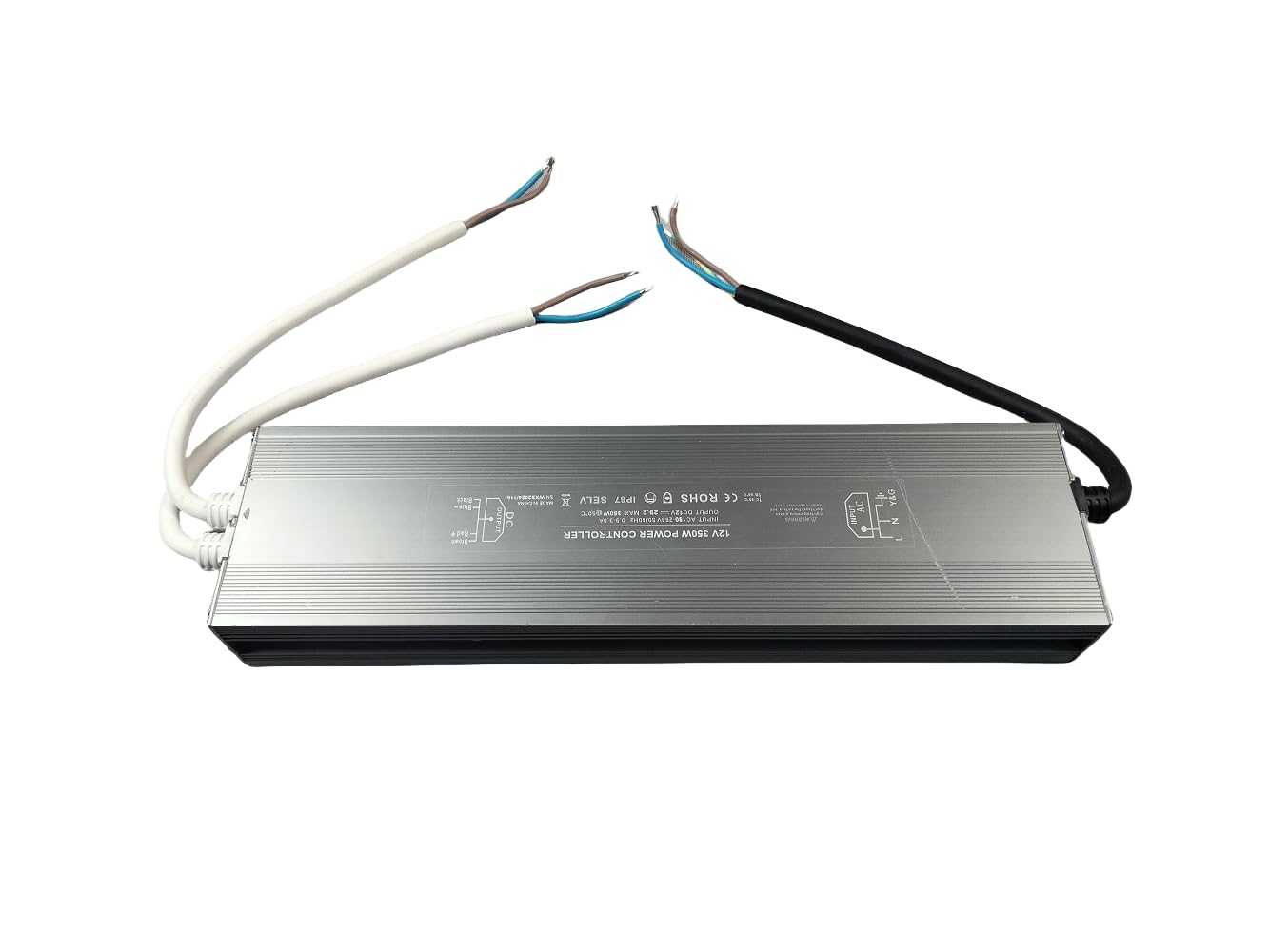 LED Power Supply Waterproof IP67 High-Power Transformer 12V DC Driver Adapter (350W/12V)