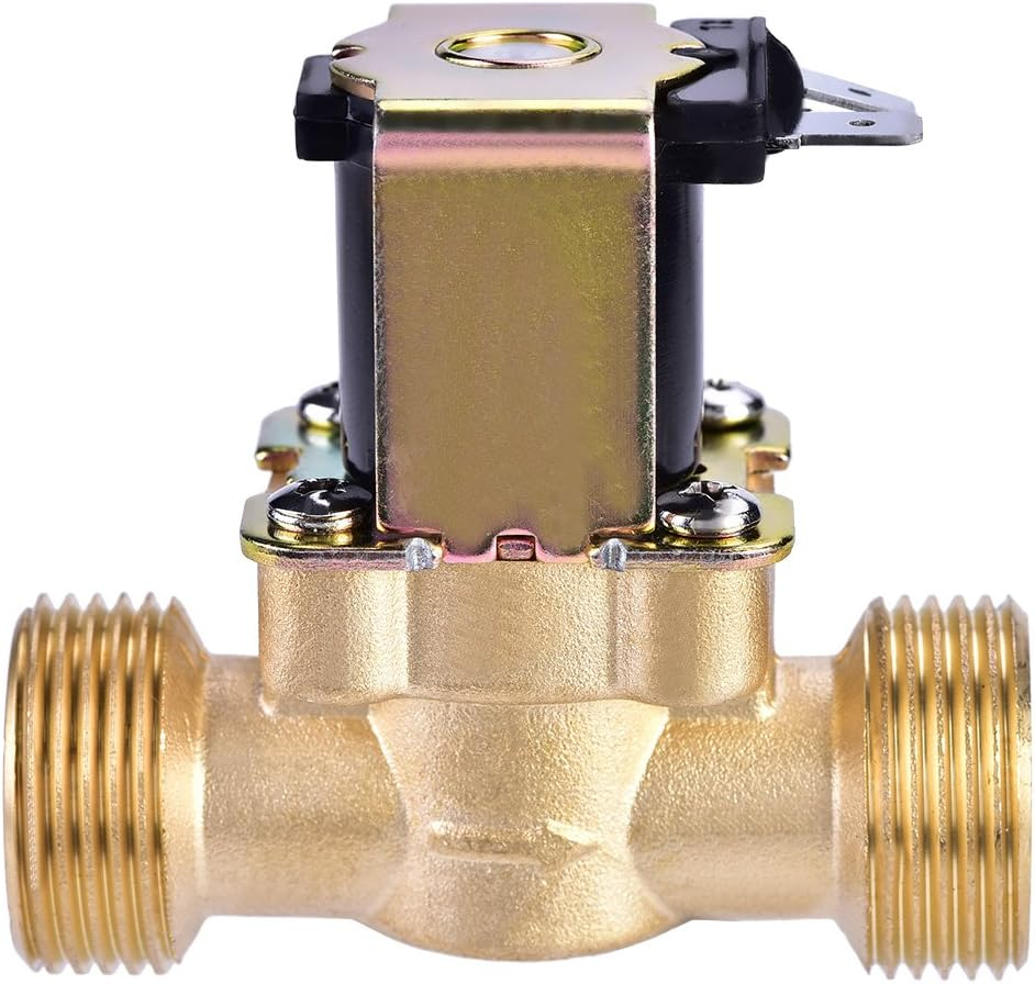 3/4" DC Water Valve 24V Normally Closed Brass Electric Solenoid Magnetic Valve for Water Control image number 2