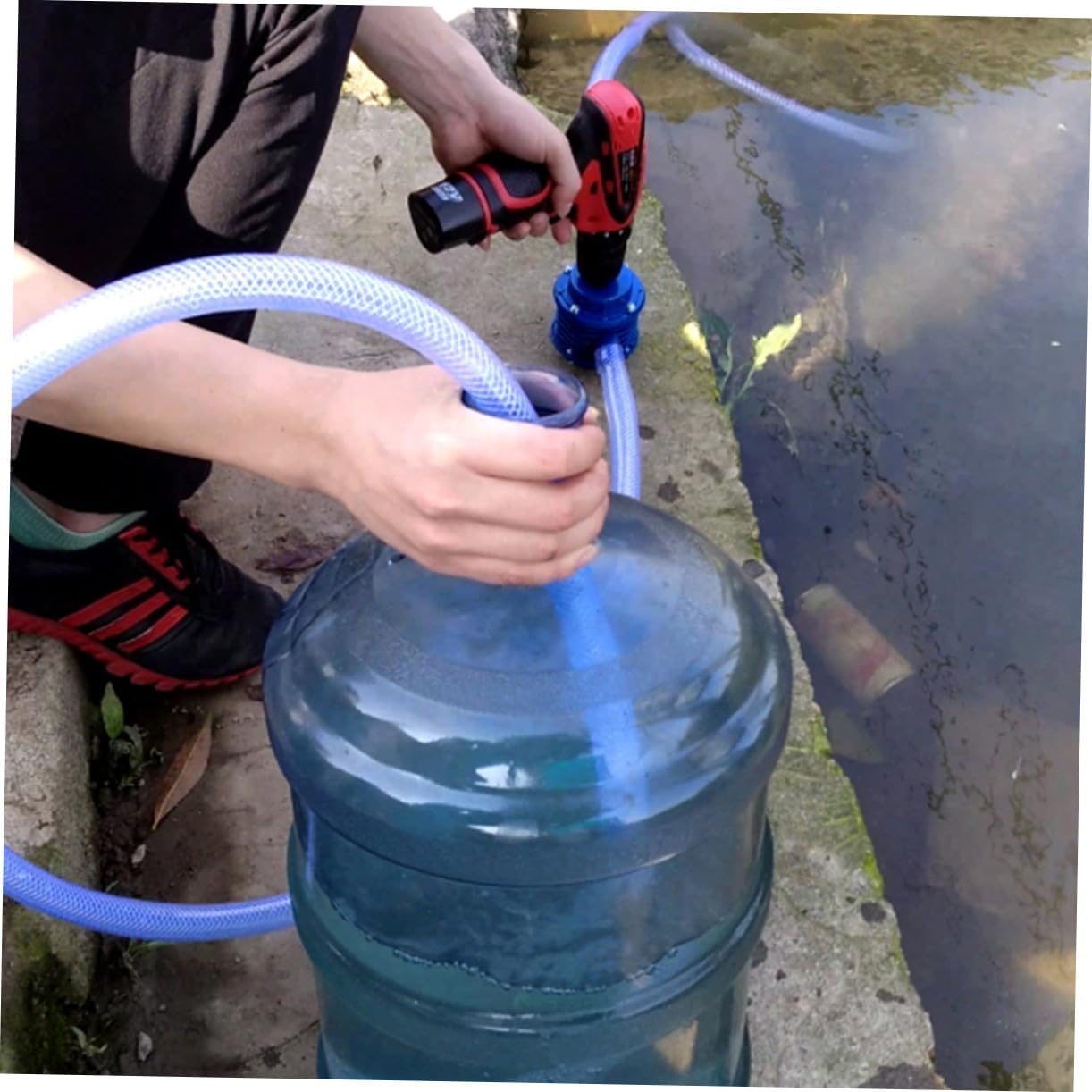 Bestonzon Micro Self-Priming Centrifugal Water Pump Engineering Plastic Compatible with Hand Drills No Leakage up for Efficient Water Transfer image number 2