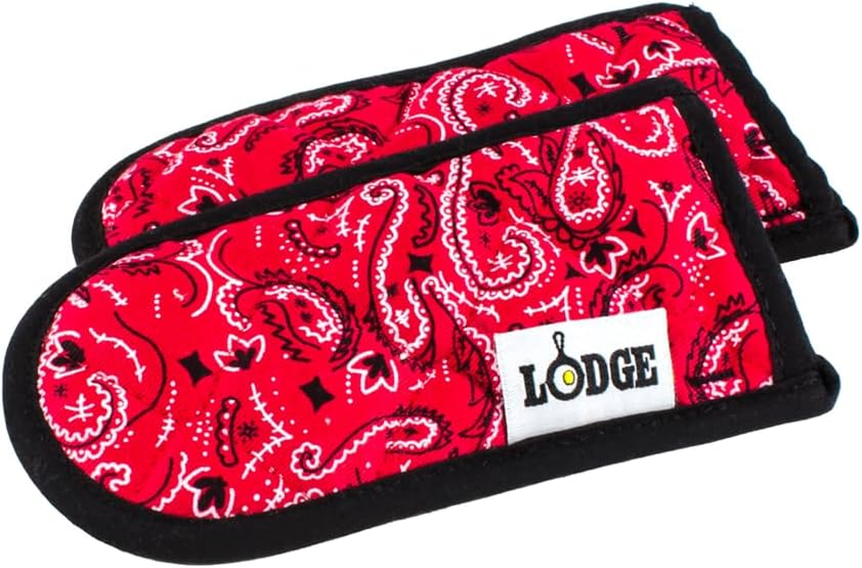 Lodge Fabric Hot Handle Holder (Pack of 2) - Machine Washable Hot Handle Holder Designed for Traditional Lodge Cast Iron Products - Reusable Heat Protection up to 350&deg; - Red Pepper image number 5