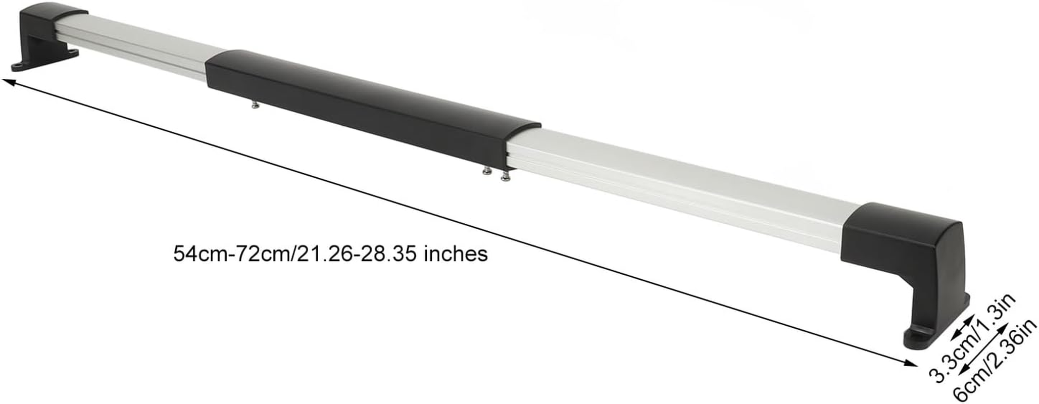 Rv Screen Door Cross Bar, 17Pcs 54Cm to 72Cm Adjustable Aluminium Alloy Rv Door Handle Grab Bar for Trailers, Campers, Caravans, Universal Rv Assist Handle, Rv Accessories image number 1