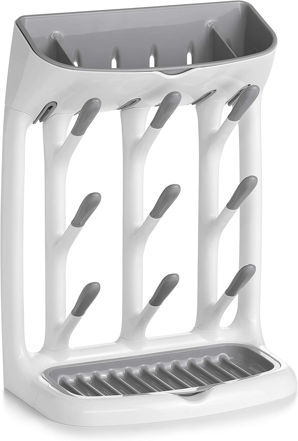 Dsocool Vertical Baby Bottle Drying Rack, Space Saving Countertop Drying Rack Baby Bottle Accessory, Gray image number 6