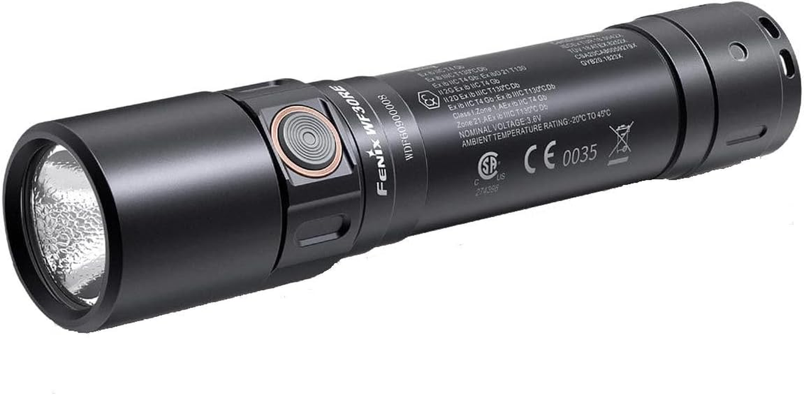 Fenix WF30RE 280 Lumen Intrinsically Safe Torch, ATEX, Iecex, CSA Certified for Zones 1,2,21 & 22, IP68 Water and Dust Proof Rated image number 4