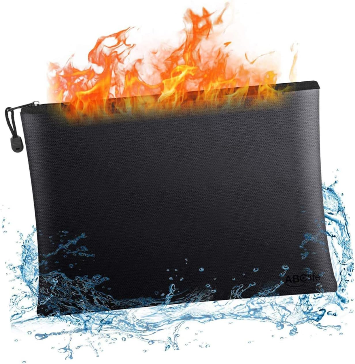HOODANCOS Fireproof Document Organizer Waterproof Money Bag with Zipper 29X20.5Cm Fireproof Waterproof Document Storage Pouch for Office and Home Important Papers