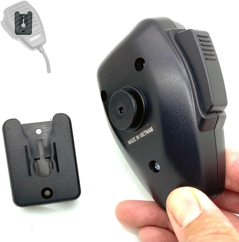 Lycogear Universal Ham CB Radio Microphone Mic Hanger Holder Mount with Adhesive Back, Pre Drill Holes & Single T Tab Connection, KLP-X2