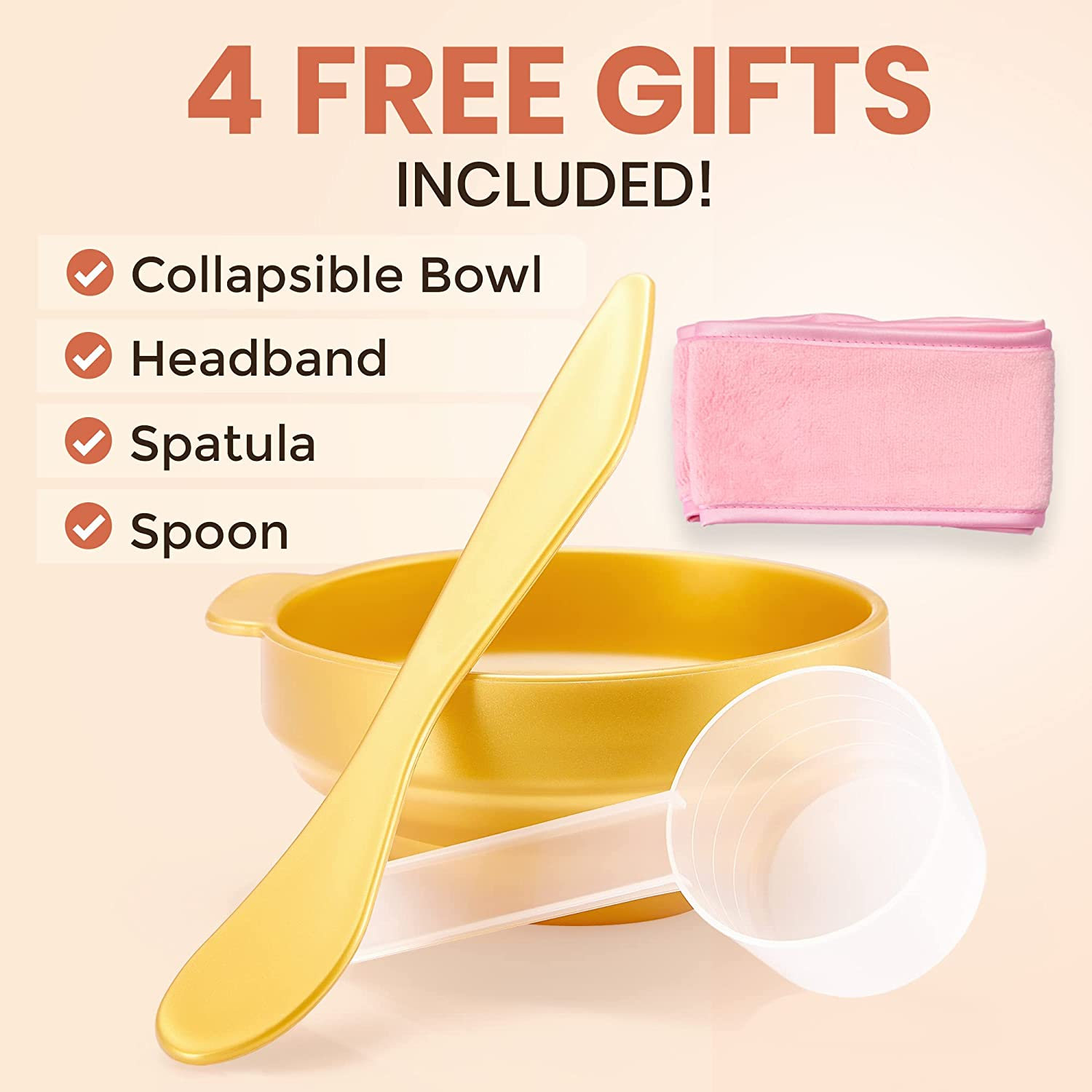 BR&Uuml;UN Peel-Off Jelly Mask Hydrating Premium Modeling Rubber Mask Spa Set - 10 Treatments (24K Gold, Lavender, Kiwi, Peppermint, Egyptian Rose, Matcha, Chamomile, Tea Tree, Jazmine)