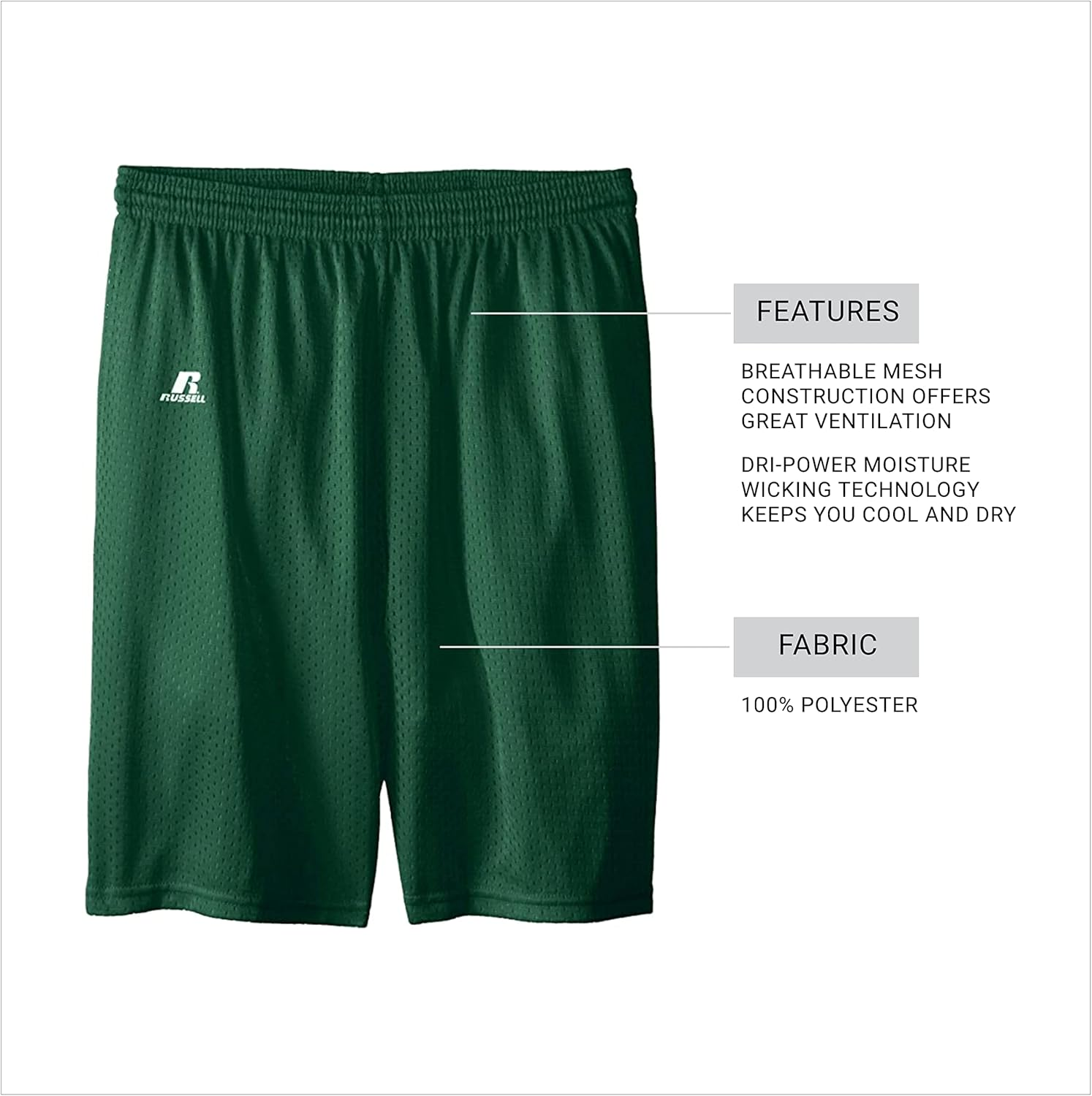 Russell Athletic Big Boys' Youth Mesh Short image number 2