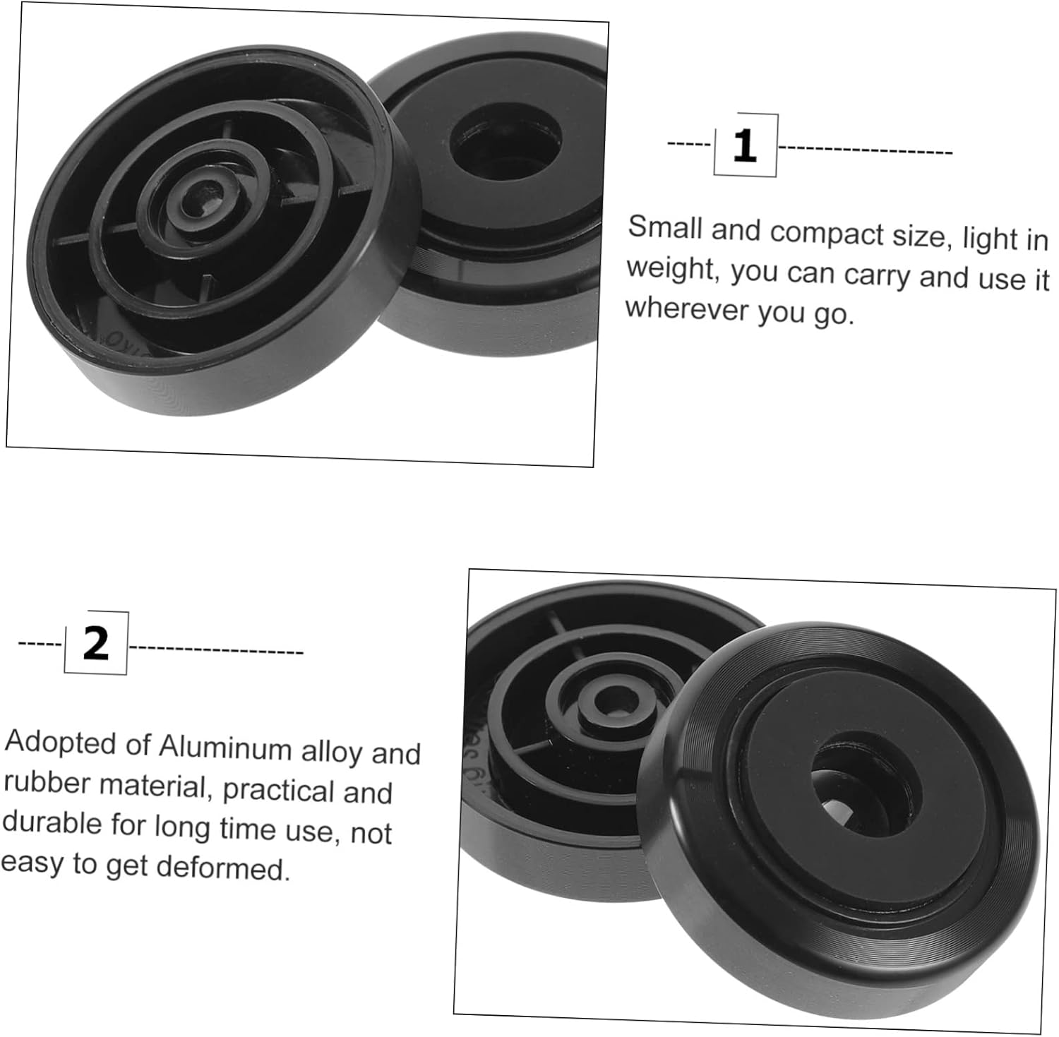 ELAYARD 4Pcs Speaker Isolation Pads and Spikes Set for Hifi Audio Equipment, Metal Shock Absorbing Feet 40X12Mm Black, Subwoofer and Turntable Vibration Dampers for Home Audio Systems