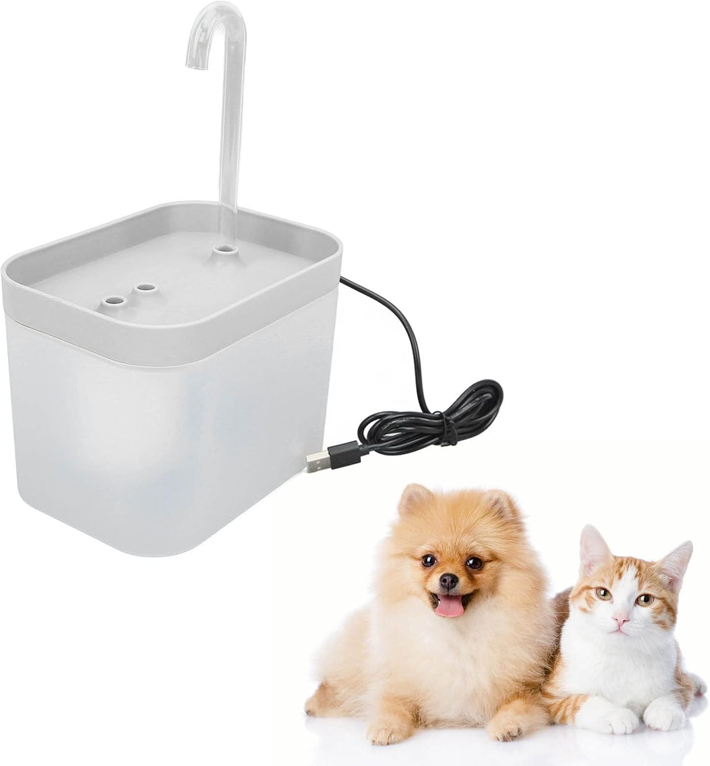 Cat Fountain, 1.5 L PP Material Drinking Fountain for Cat, IPX8 Waterproof 25 Db Quiet Automatic Cat Drinking Fountain for Pets, Dogs and Cats image number 5