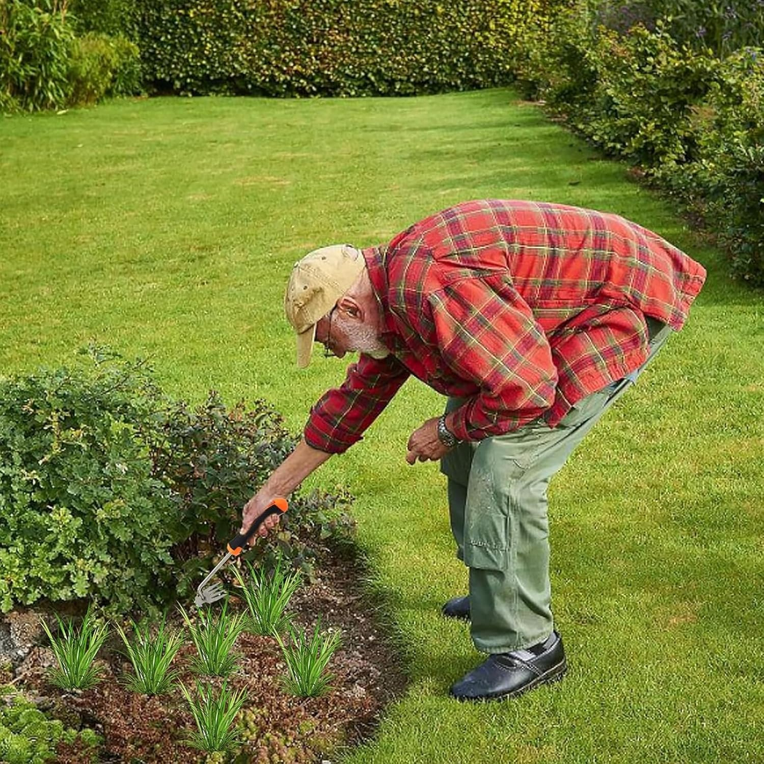 3 Pack Weed Puller Tool, Weeding Tool,Portable Garden Weeder Tool, Suitable for Removing Moss from Garden Lawns and Courtyards, Lawn Edgers, and Driveway/Sidewalk Tools image number 4