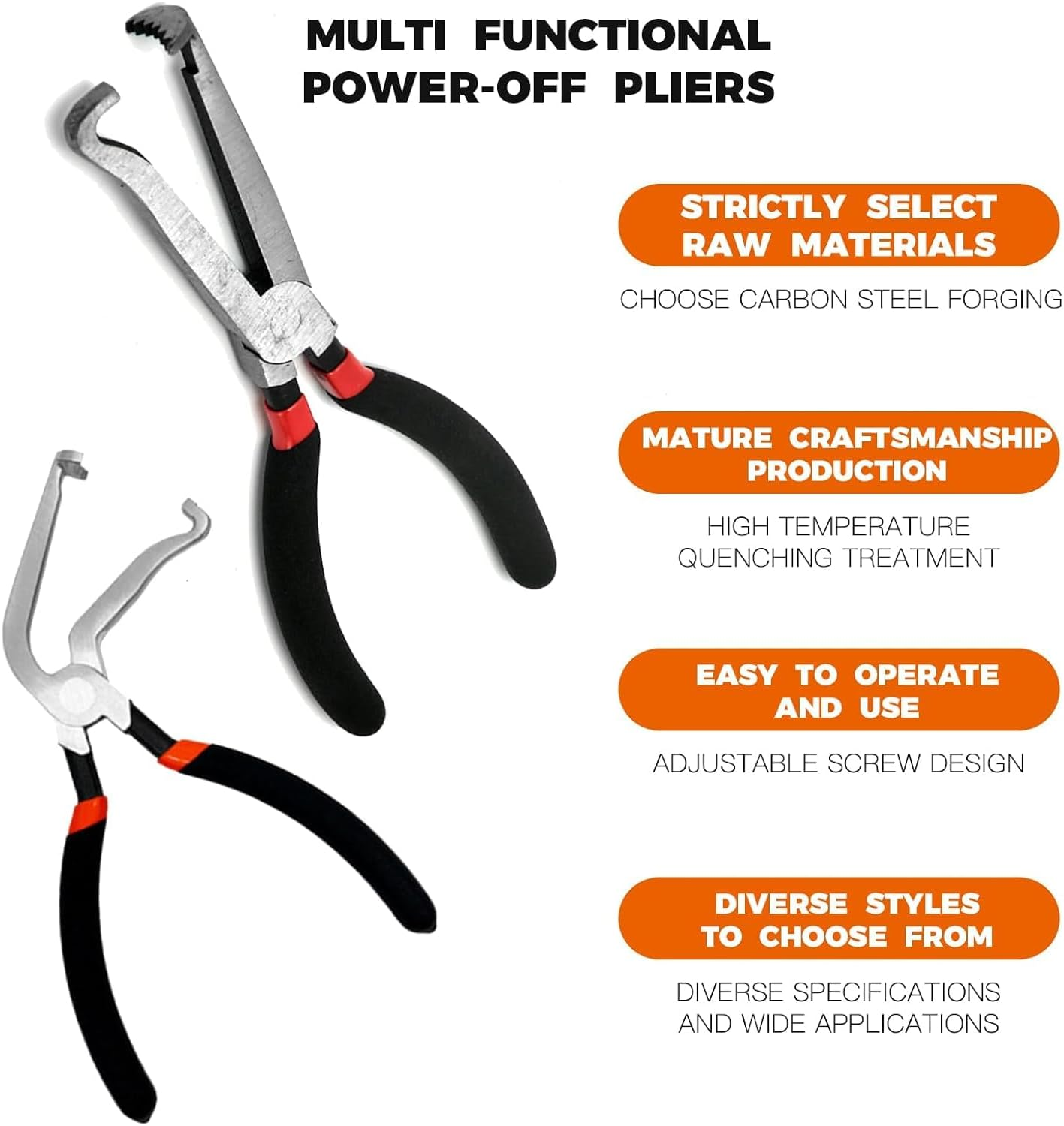 Disconnect Pliers,Automotive Electrical Connector, Electrical Plug Pliers, Connector Removal Tool, Automotive Hose Disconnect Tool for Push-Piece Plugs (Straight)