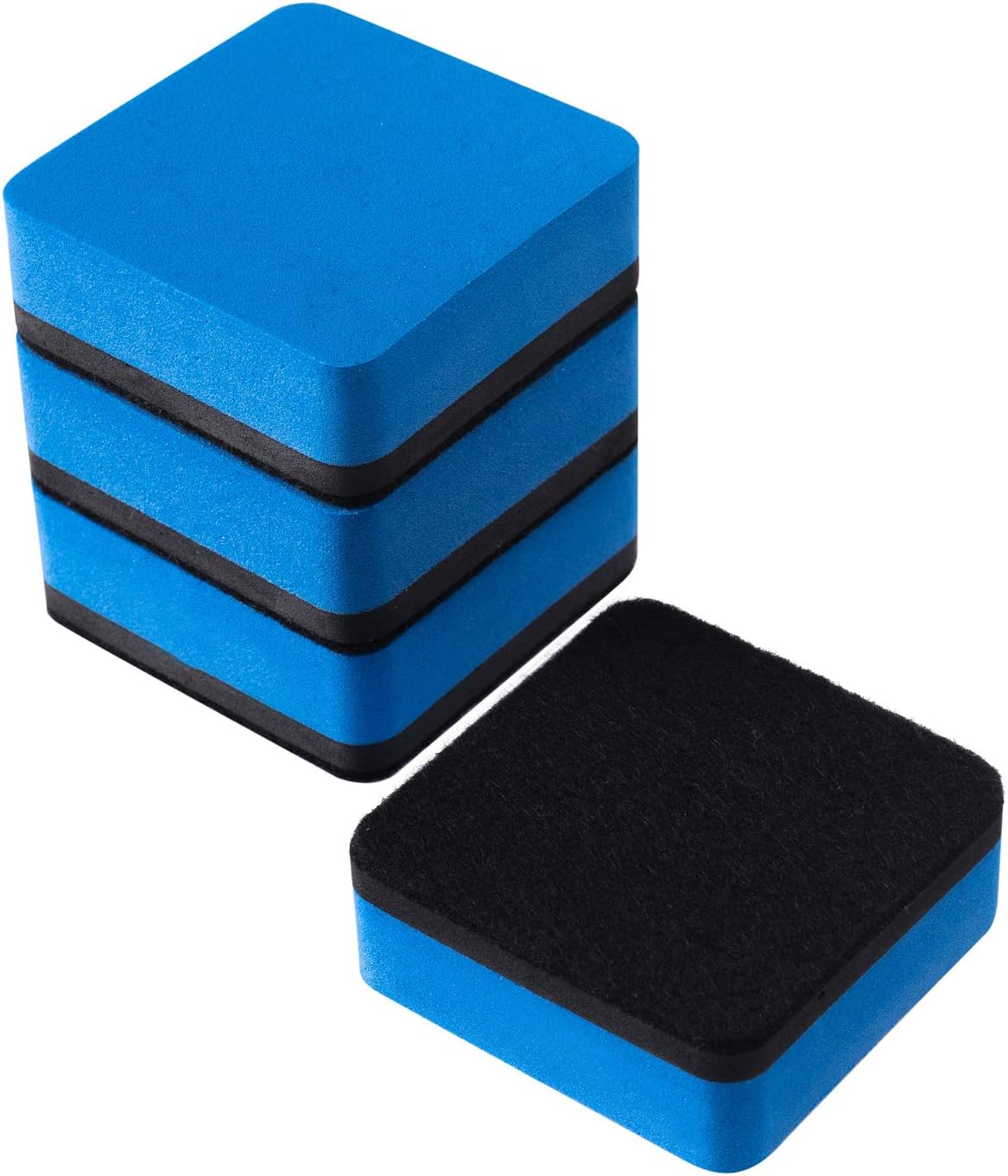 Dry Erase Erasers, Eeoyu 40 Pack Magnetic Whiteboard Dry Erasers Chalkboard Cleaner Wiper for Kids and Classroom Teacher Supplies Home and Office, Blue image number 6