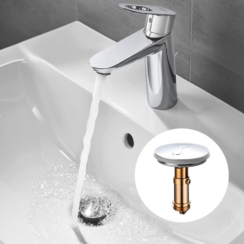 1 PCS Pop up Sink Plugs, Bath Plug Replacement, Click Clack Plug Stopper for Kitchen, Bathroom, Washbasin Bath, 43Mm image number 3