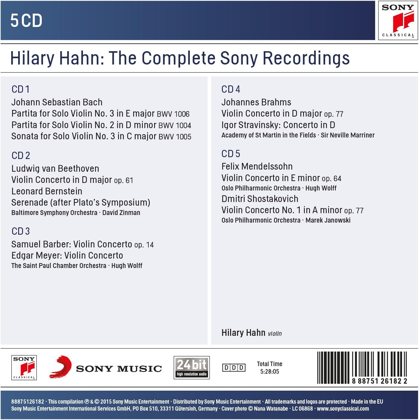 Hilary Hahn: the Complete Sony Recordings image number 3