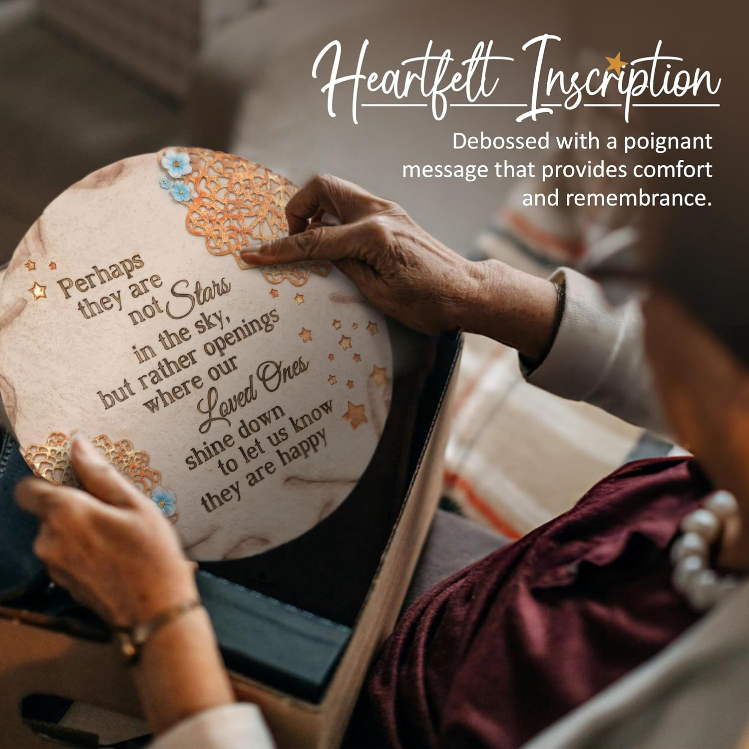 Pavilion Gift Company - Stars in the Sky - Garden Stone Bereavement Grief Loss Memorial Remembrance Loved Ones Home Garden Decor Keepsake image number 5