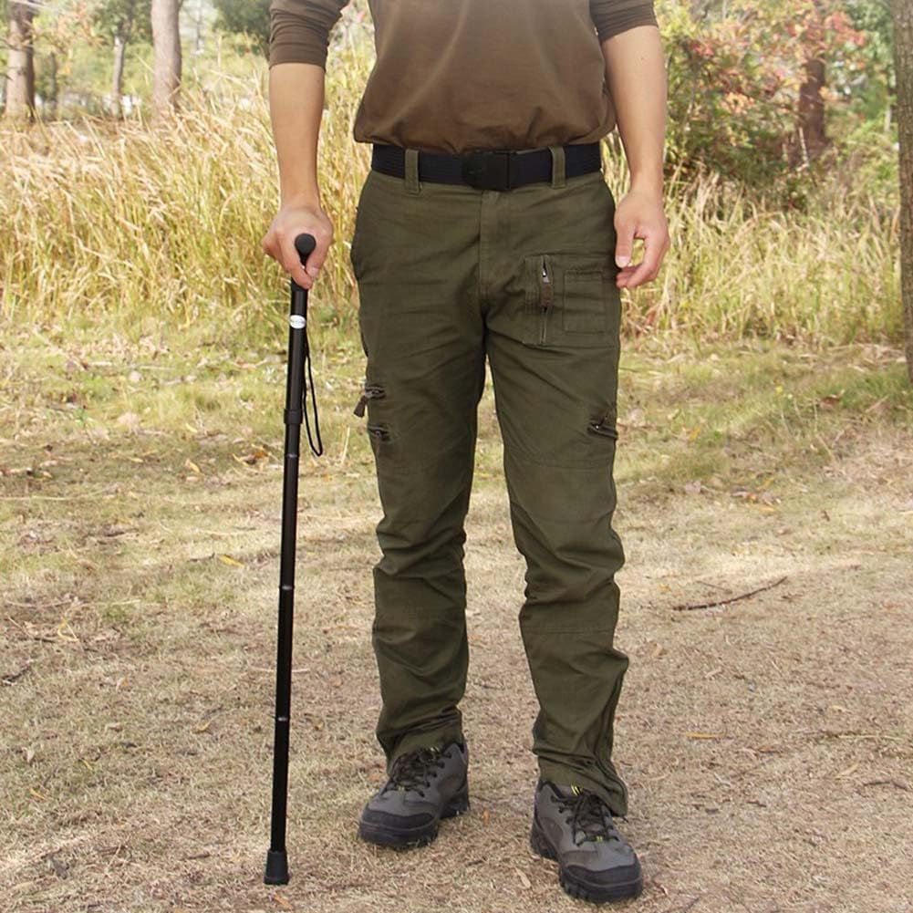 Aluminum Alloy Walking Sticks Trekking Poles Hiking Cane Foldable Hiking Stick Anti-Slip Cane for Elderly Length Adjustable Walking Stick Cane for Elderly image number 3