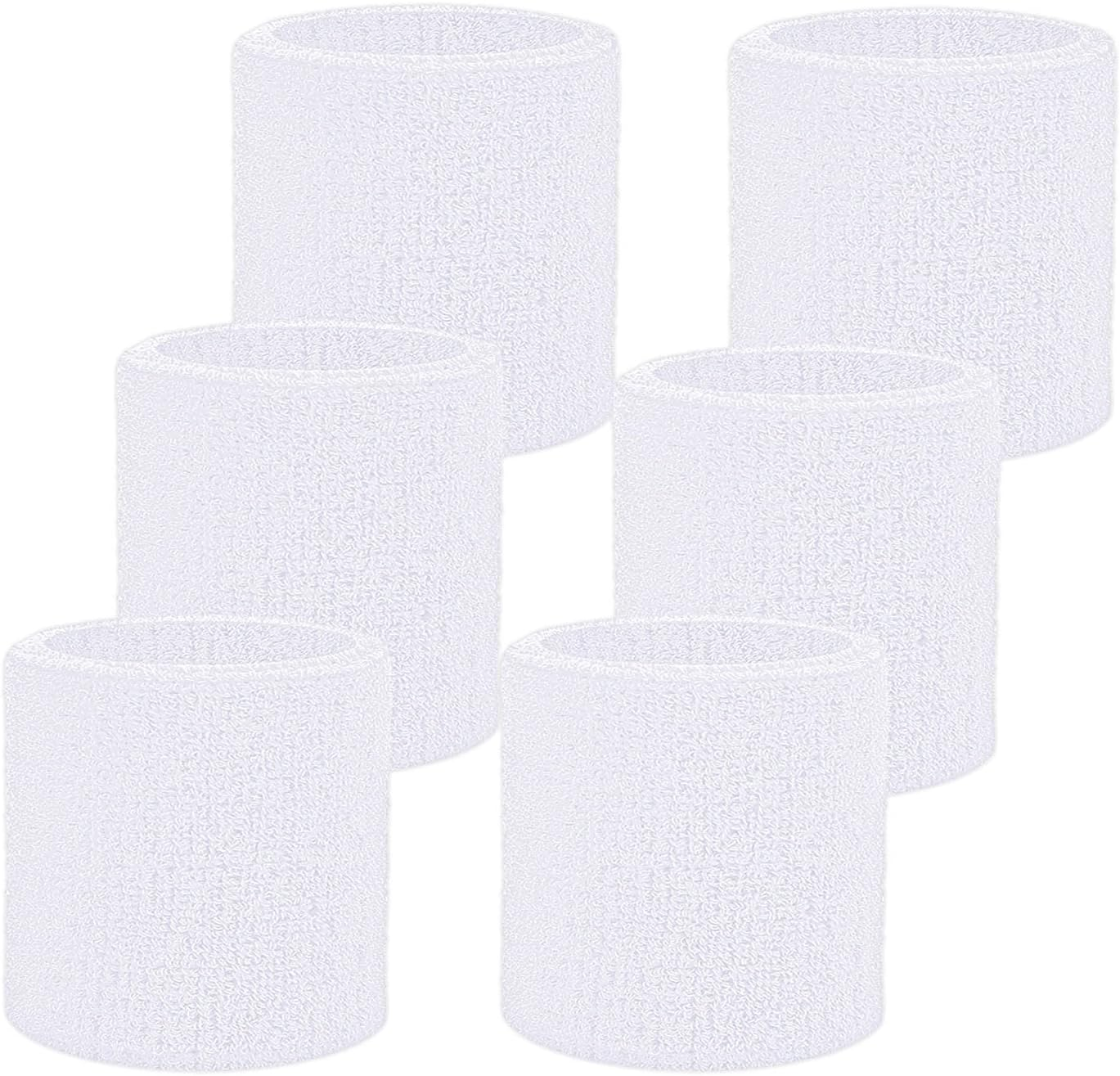 Fecawd Wristbands Sweatbands for Men & Women, Breathable Tennis Wrist Bands Absorbent Sweat Band Multiuse Wristband for Basketball, Running, Gym, Working Out - Black Wristbands image number 3