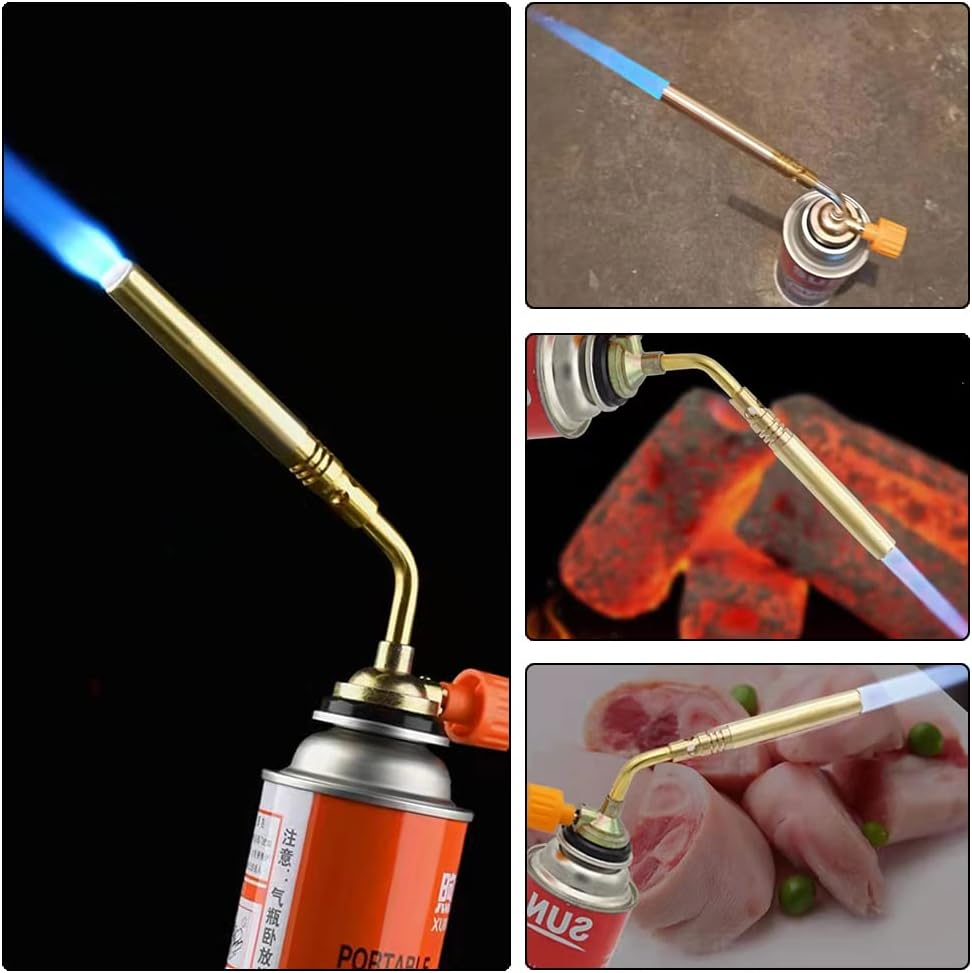Gas Lighter Kitchen Blow Torch Cooks Blow Lighter Stainless Steel Blow Torch ，For Creme Brulee, Baking, BBQ image number 6