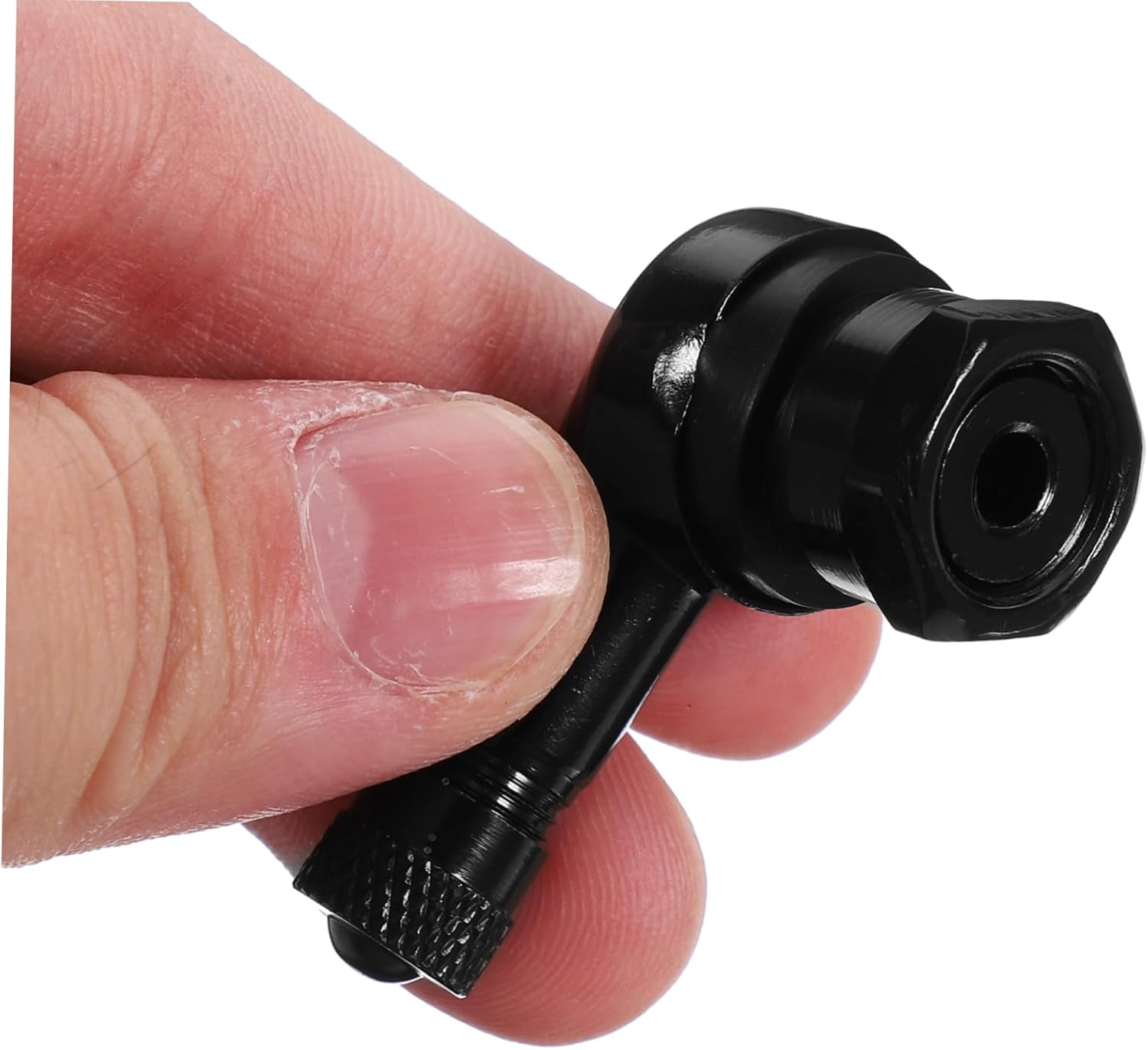 TOPPERFUN 2Pcs 90-Degree 11.3Mm Motorcycle Tire Valve Stem Caps Black Replacement Dirt Caps for Motorbike Tyres Motorcycle Accessories image number 3