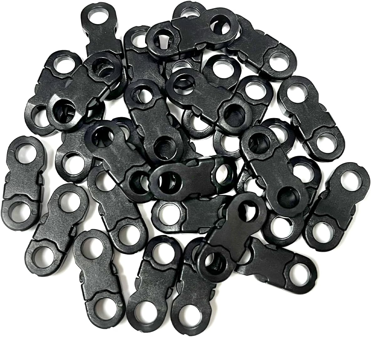 WELANE Safety Breakaway Buckles, 60 PCS Black Mini Release Plastic Buckles for Paracord, Braided Necklace, Cameras Strap Rings (28 X 11Mm/1.10 X 0.43In) image number 2