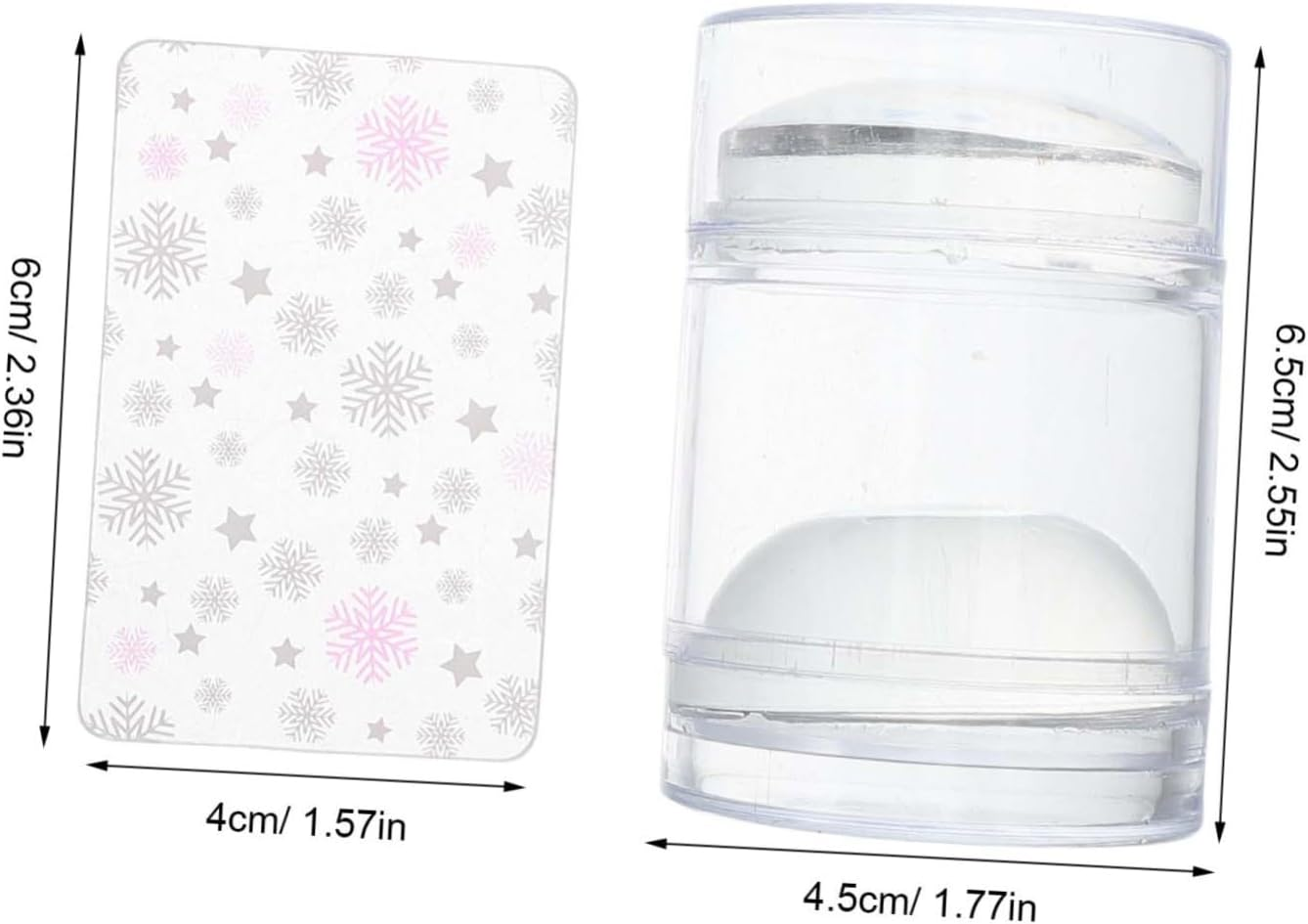 Gogogmee Manicure Accessories Nail Stamper Set Nail Seal French Tip Nail Stamp Nail Silicone Stamper Nail Art Template - Rose Gold image number 4