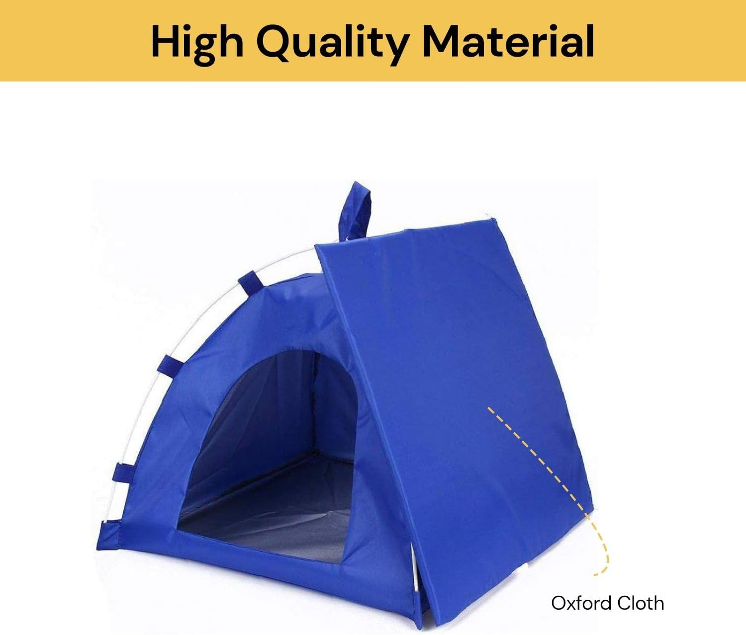 EZONEDEAL Portable Travel Pet Tent Outdoor, Washable Folding Detachable Pet Tent Dog House Oxford Cloth Kennel Camping Shelter Sun Block and Waterproof for Dogs and Cats Bed Puppy House image number 6