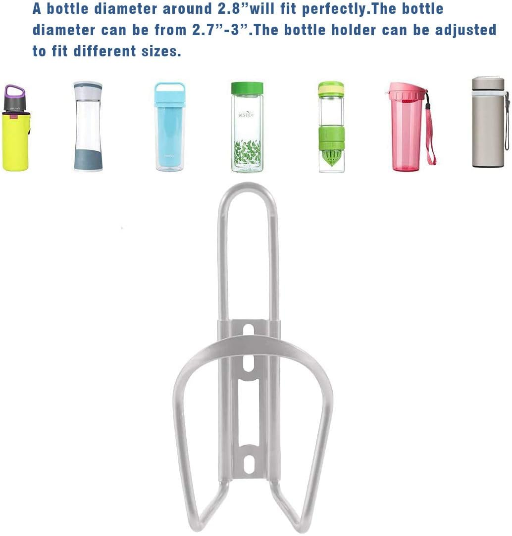QUMOX Water Bottle Cages Holder - Lightweight Alloy Aluminum for Bike Silver image number 1
