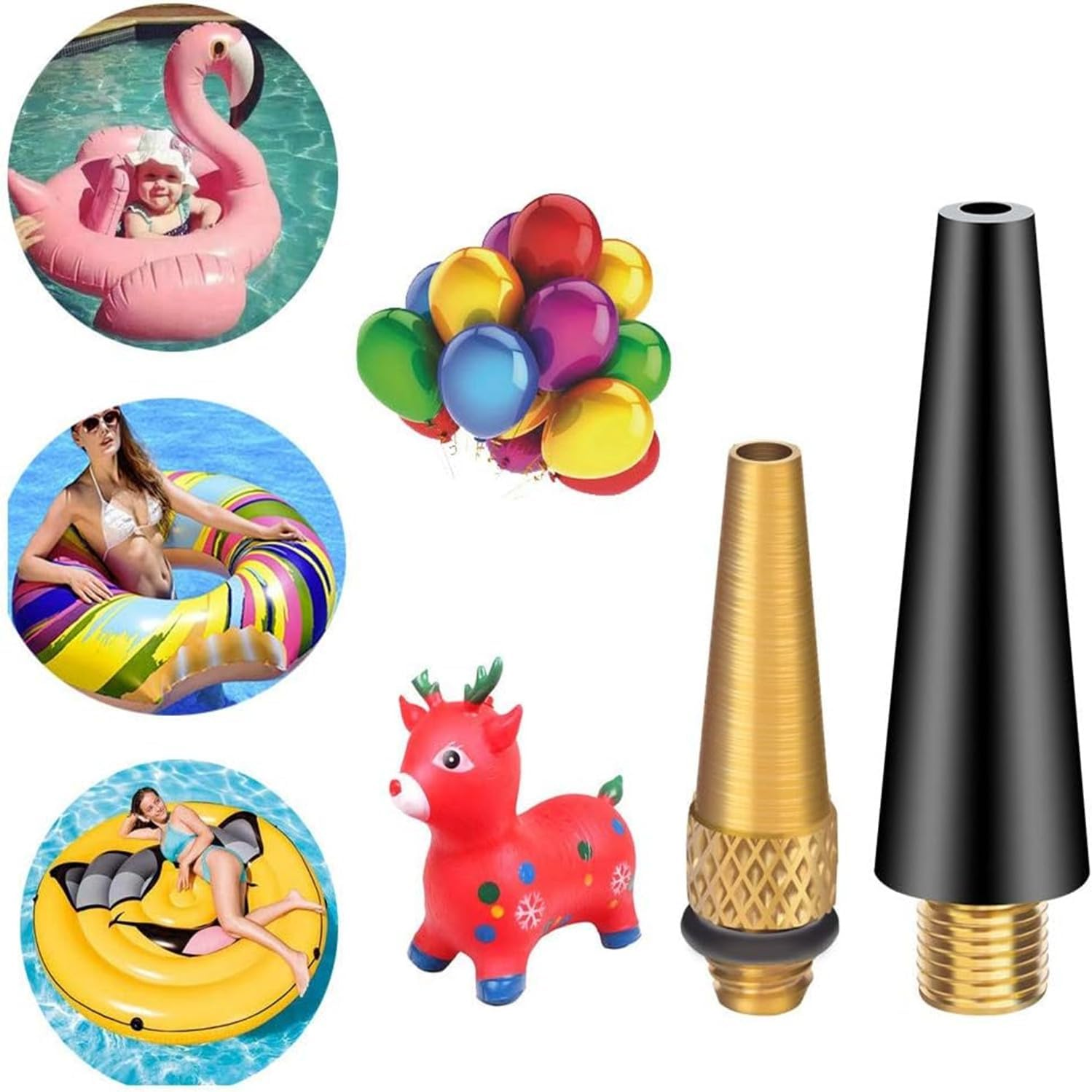 21PCS Brass Presta Schrader Valve Adapter Tools, Ball Pump Needle, Bike Tire Valve Pump Adapters, Pump Tools, Presta Valve Adapter Bike Pump Accessories Fit for Bike Gym Balloon Toy Pump image number 1