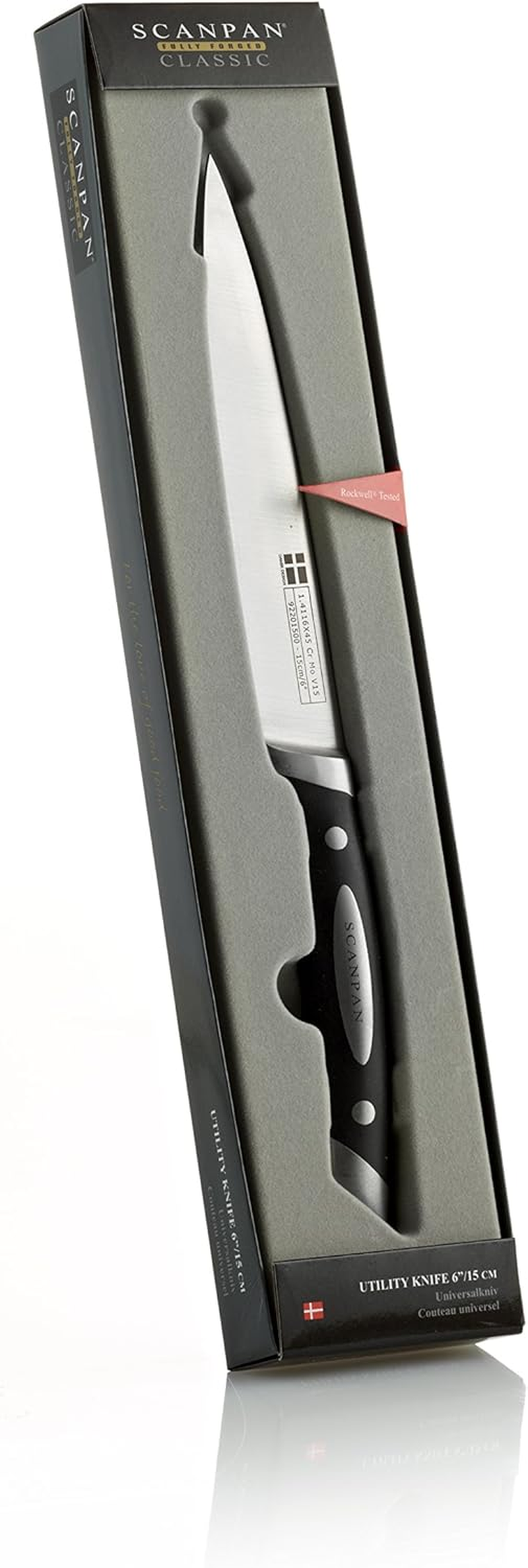 Scanpan Classic Utility Knife, 15 Cm, Black