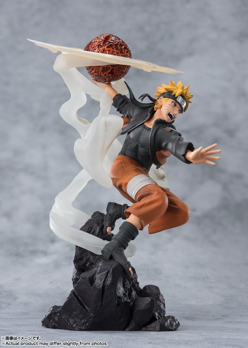 Figuarts Zero Naruto Shippuden (Super Fierce Battle), Naruto Uzumaki - Senpo & Fukai Shuriken, Approx. 9.4 Inches (240 Mm), PVC & ABS, Painted Finished Figure - Multicolor image number 6