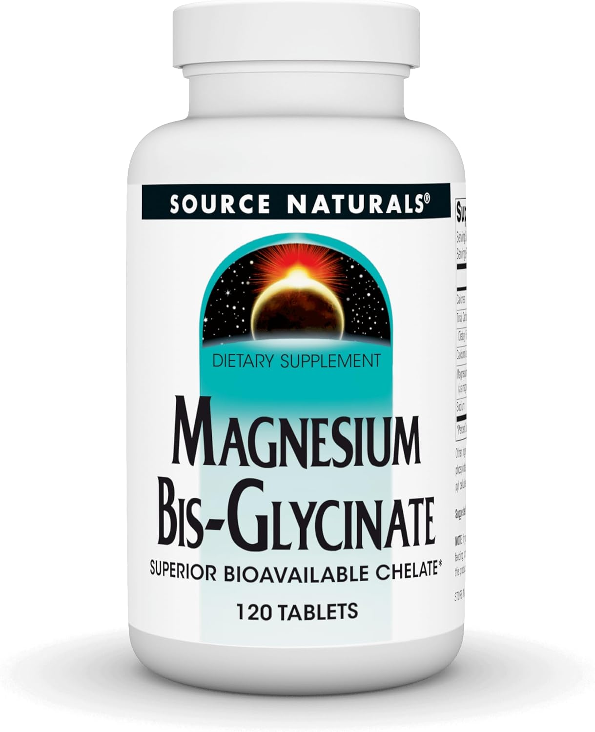 Source Naturals Magnesium Bis-Glycinate - 120 Count image number 2