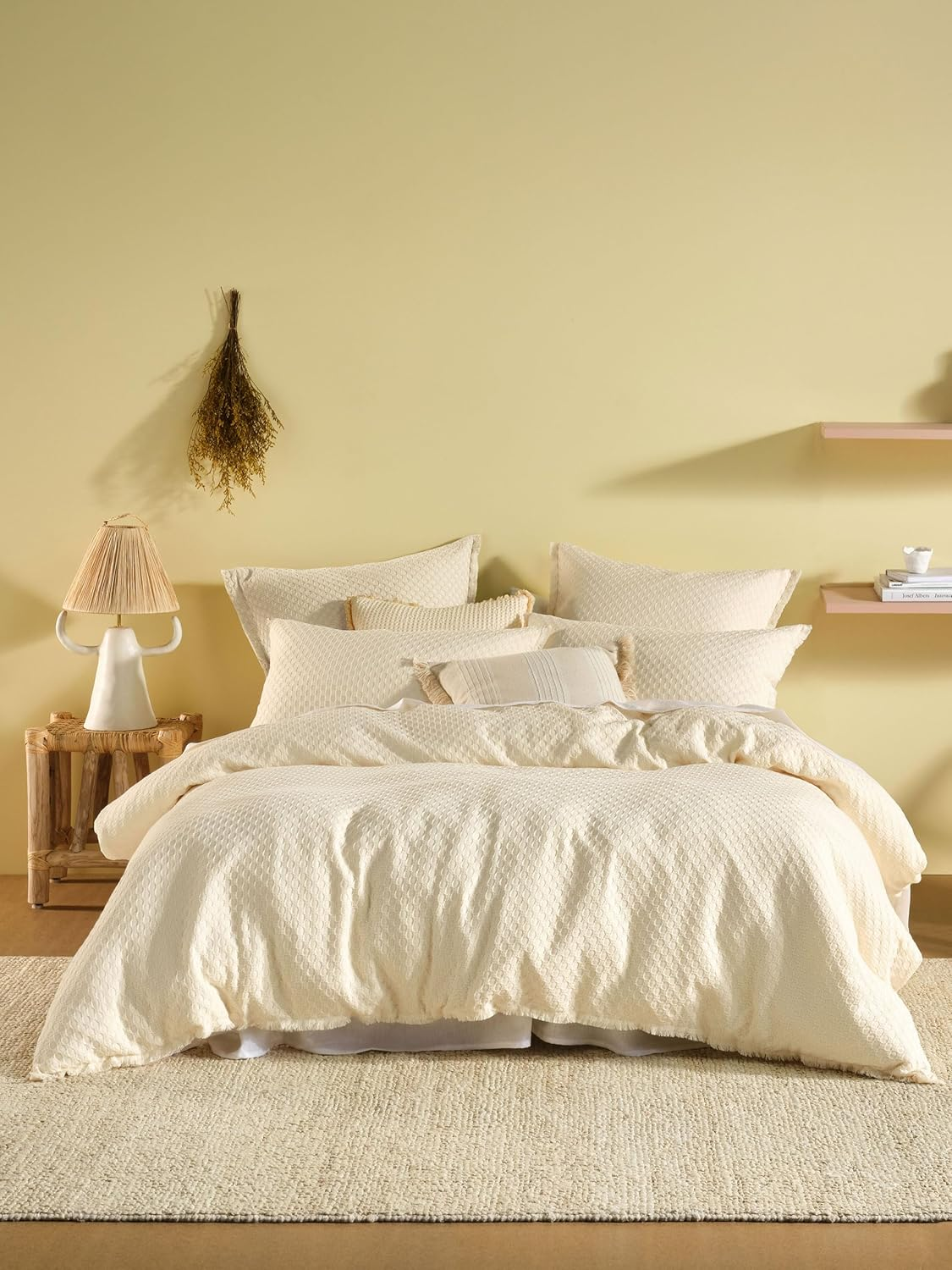 Linen House Priscilla Quilt Cover Set, Green, King Bed